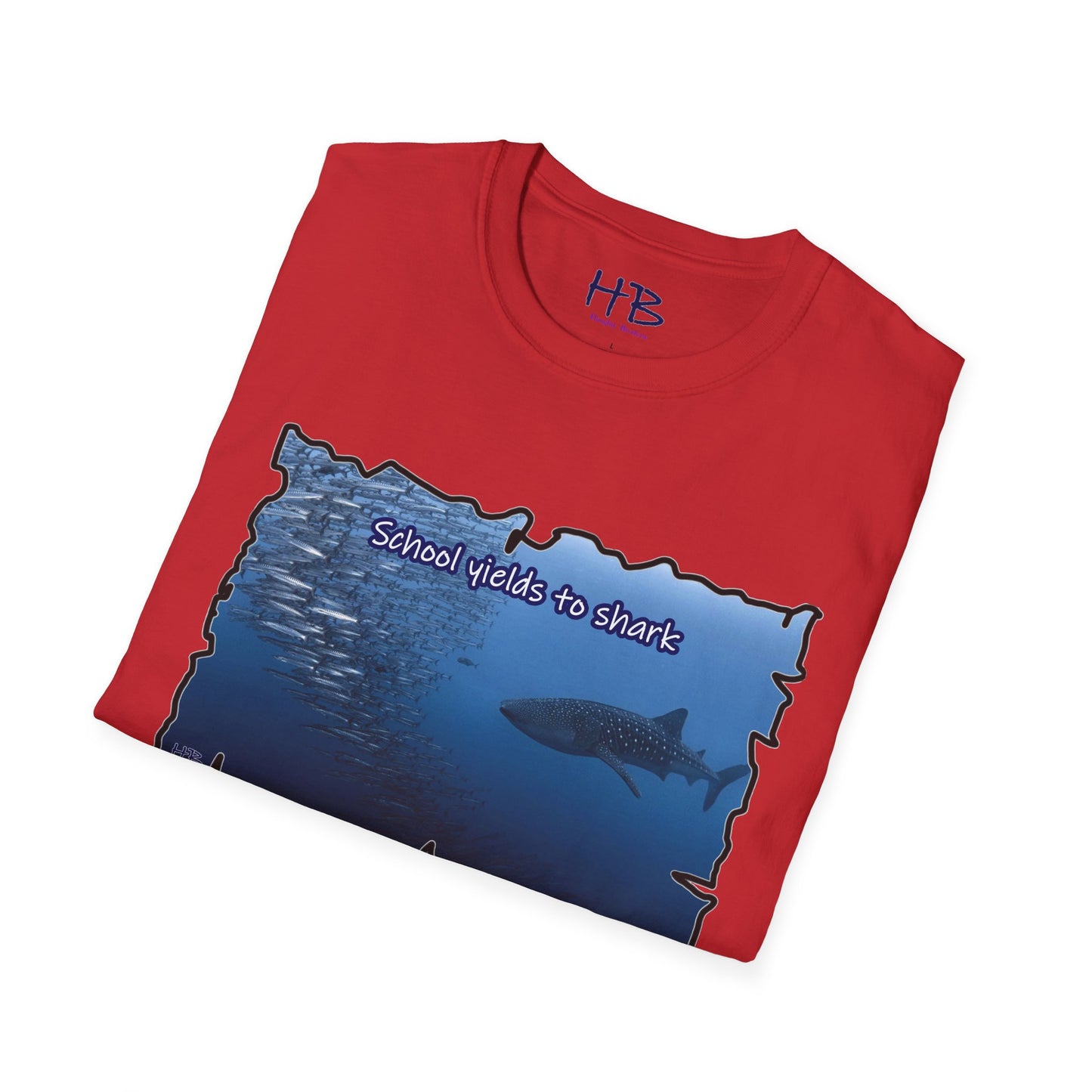 Symbiotic Serenity Aquatic Symphony: Shark's Odyssey piercing the School's Ballet