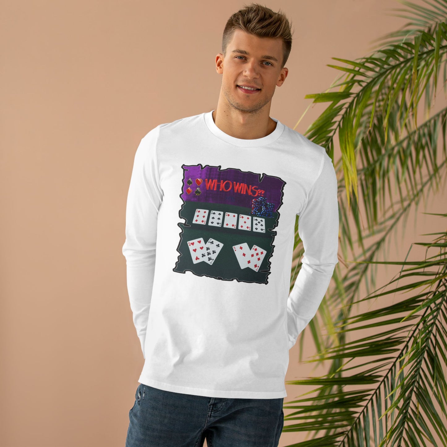 Get Yours Now -- Poker Face-off  Proclamation Challenge (Men's Base Longsleeve Tee - All-Season Wear)