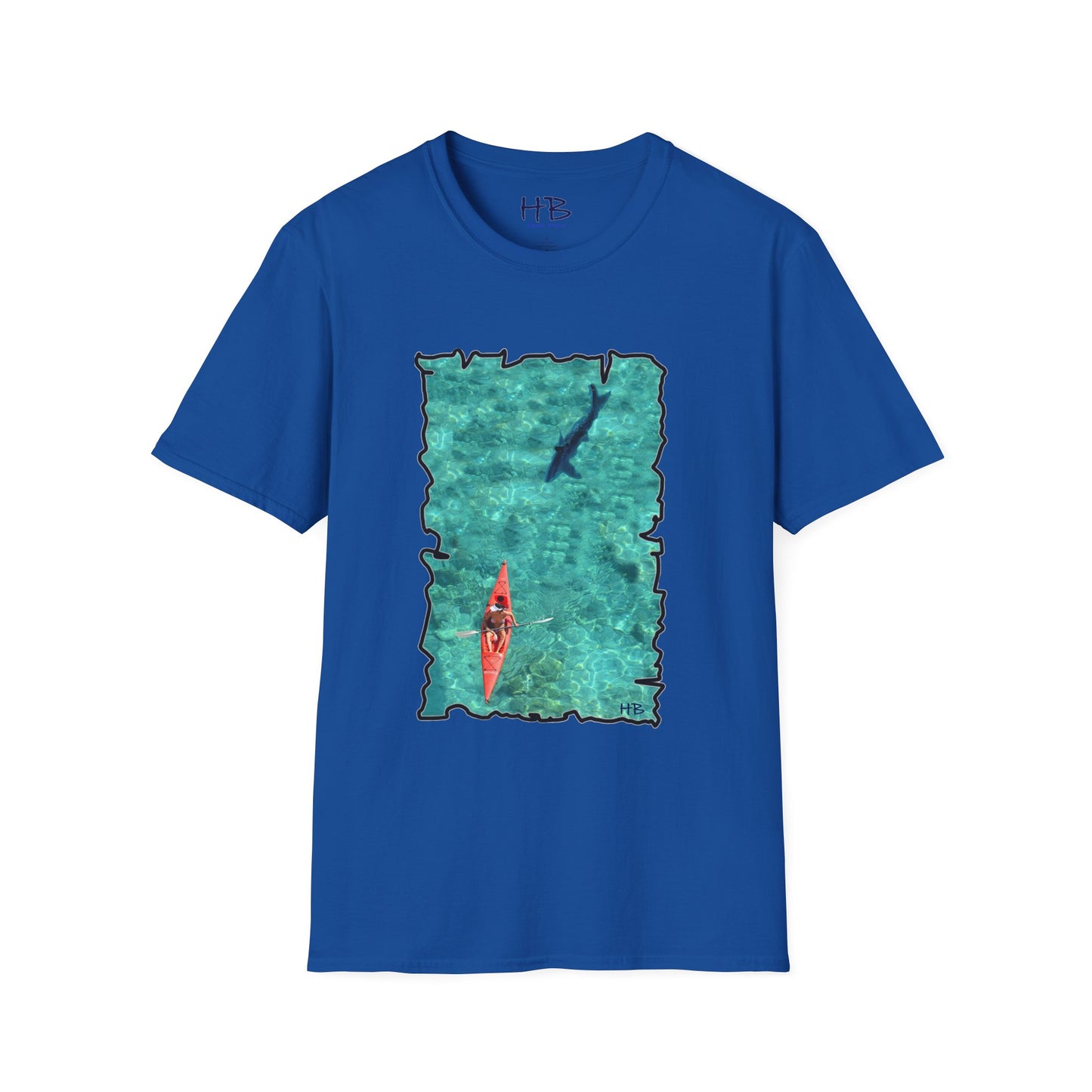 Captivating Aquatic Encounter: Dive into Excitement with Our Kayaking and Shark Exploration Tee Shirt
