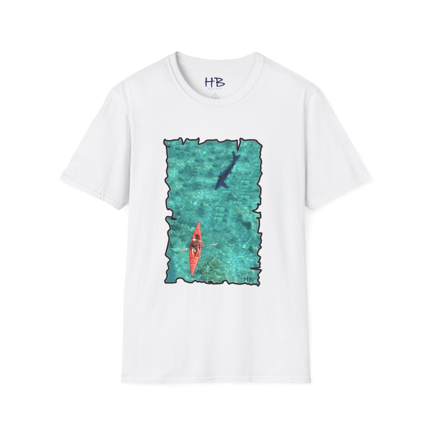Captivating Aquatic Encounter: Dive into Excitement with Our Kayaking and Shark Exploration Tee Shirt