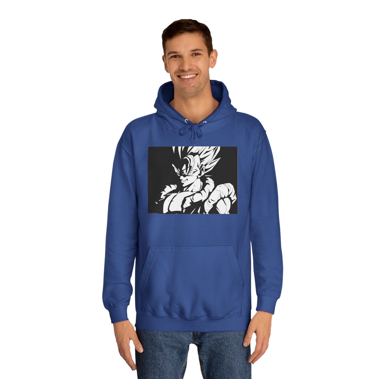 Get Yours Now -- Japanese Superhero anime in black and white (Hoodie - Cozy and Durable)