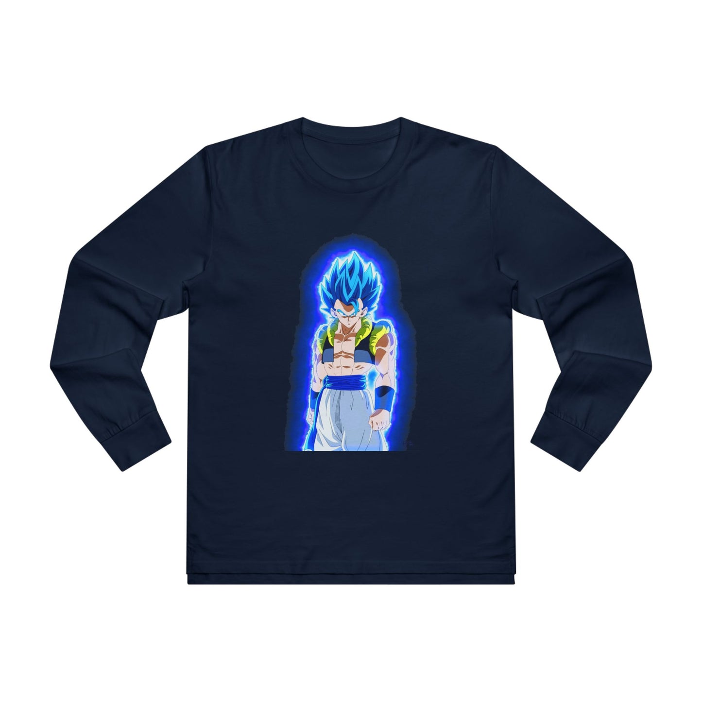 Superhero in Blue in max level (Men's Base Longsleeve Tee - All-Season Wear)