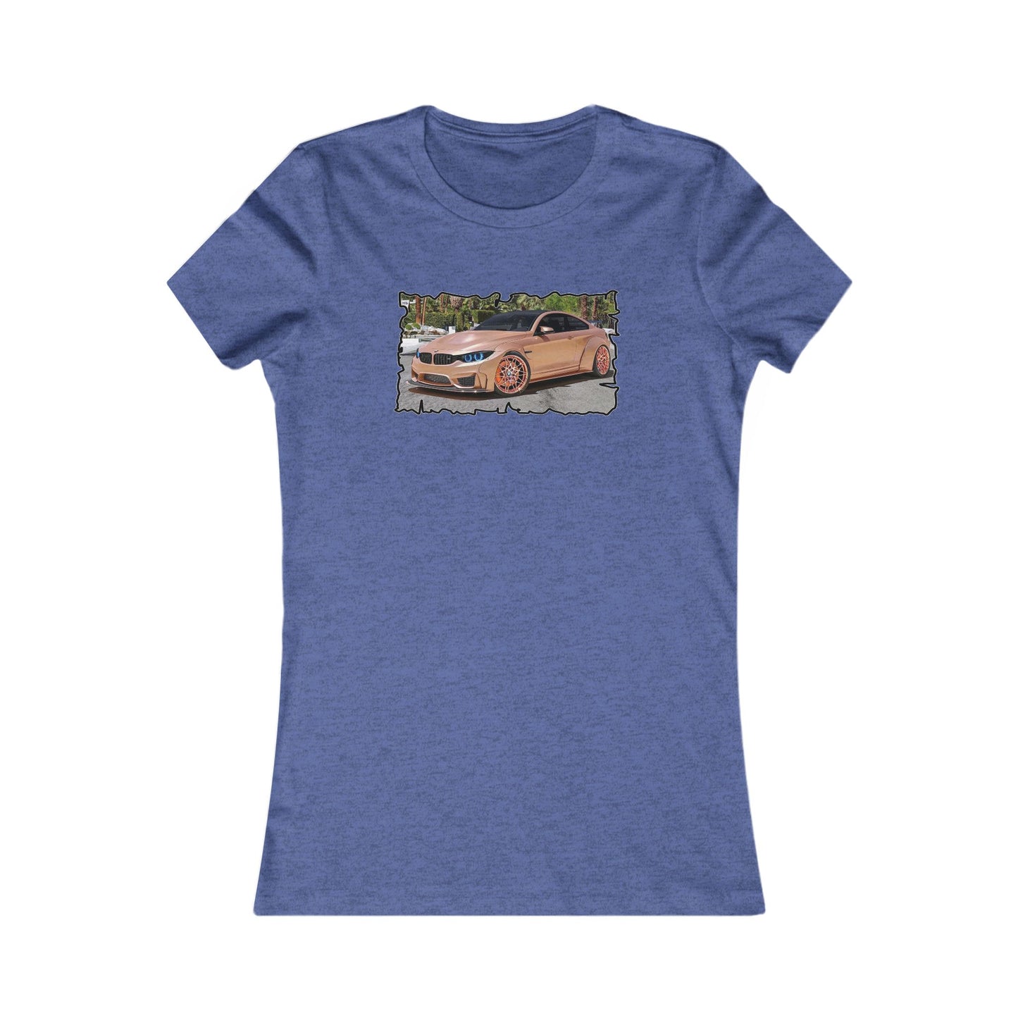 Customized pink BMW M3 (Women - Premium Cotton Tee)