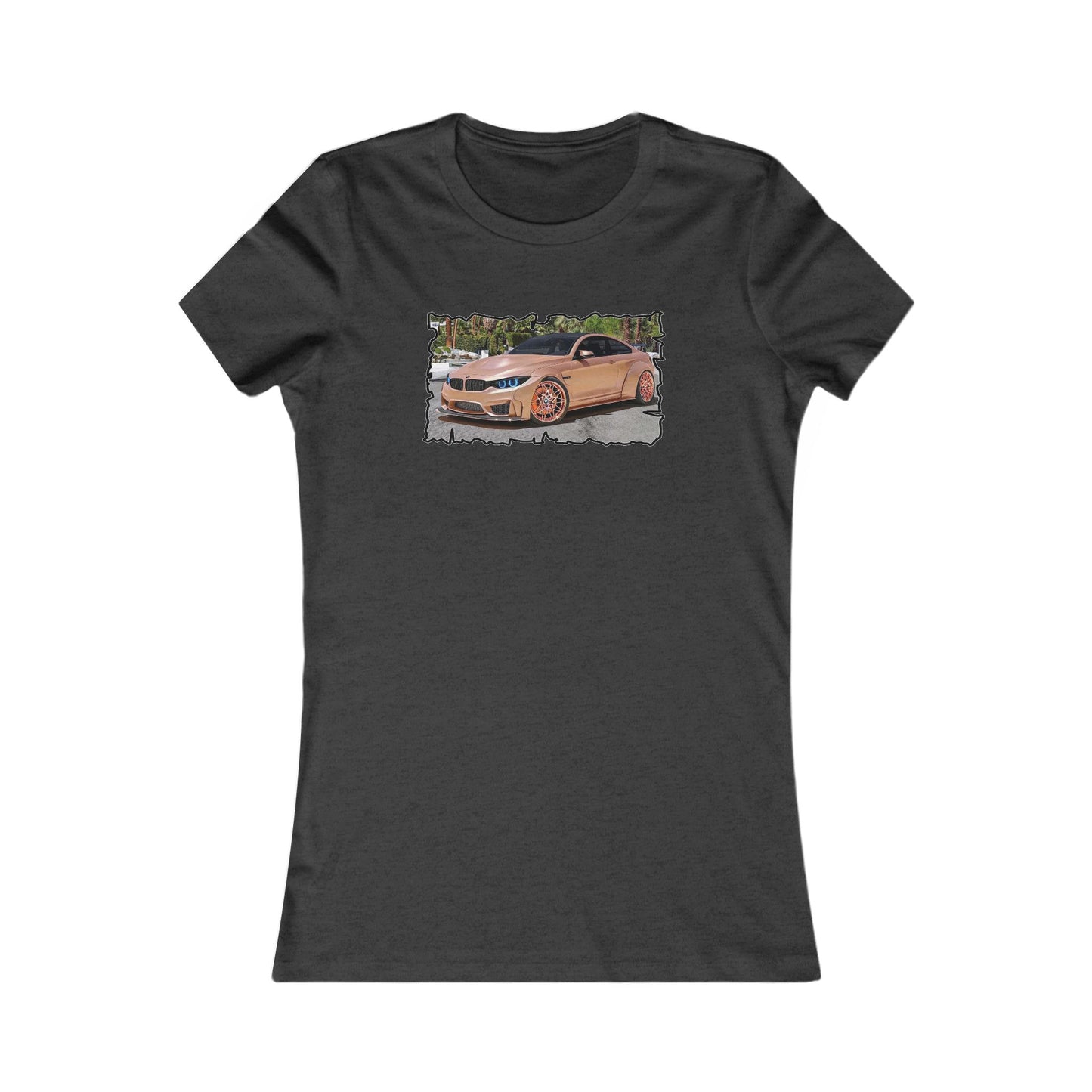 Customized pink BMW M3 (Women - Premium Cotton Tee)