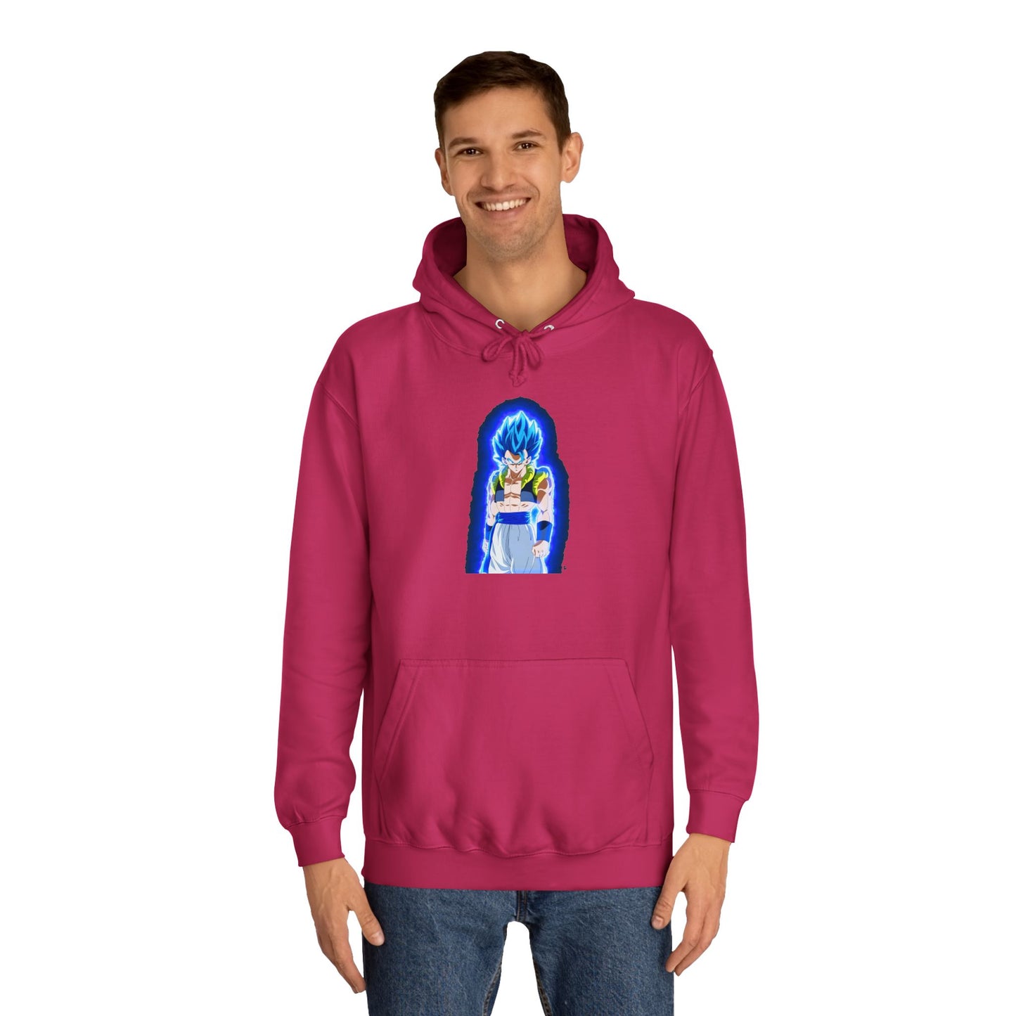 Superhero in Blue in max level (Hoodie - Cozy and Durable)