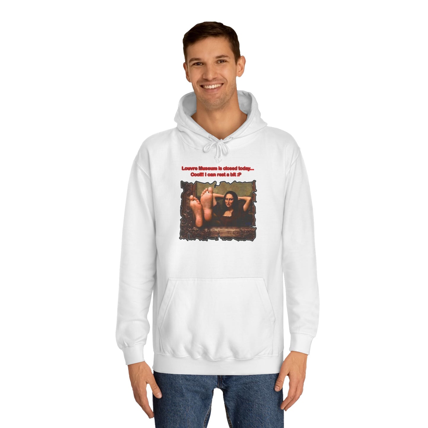 Get Yours Now -- Mischievous Playful Mona Lisa (Hoodie - Cozy and Durable)