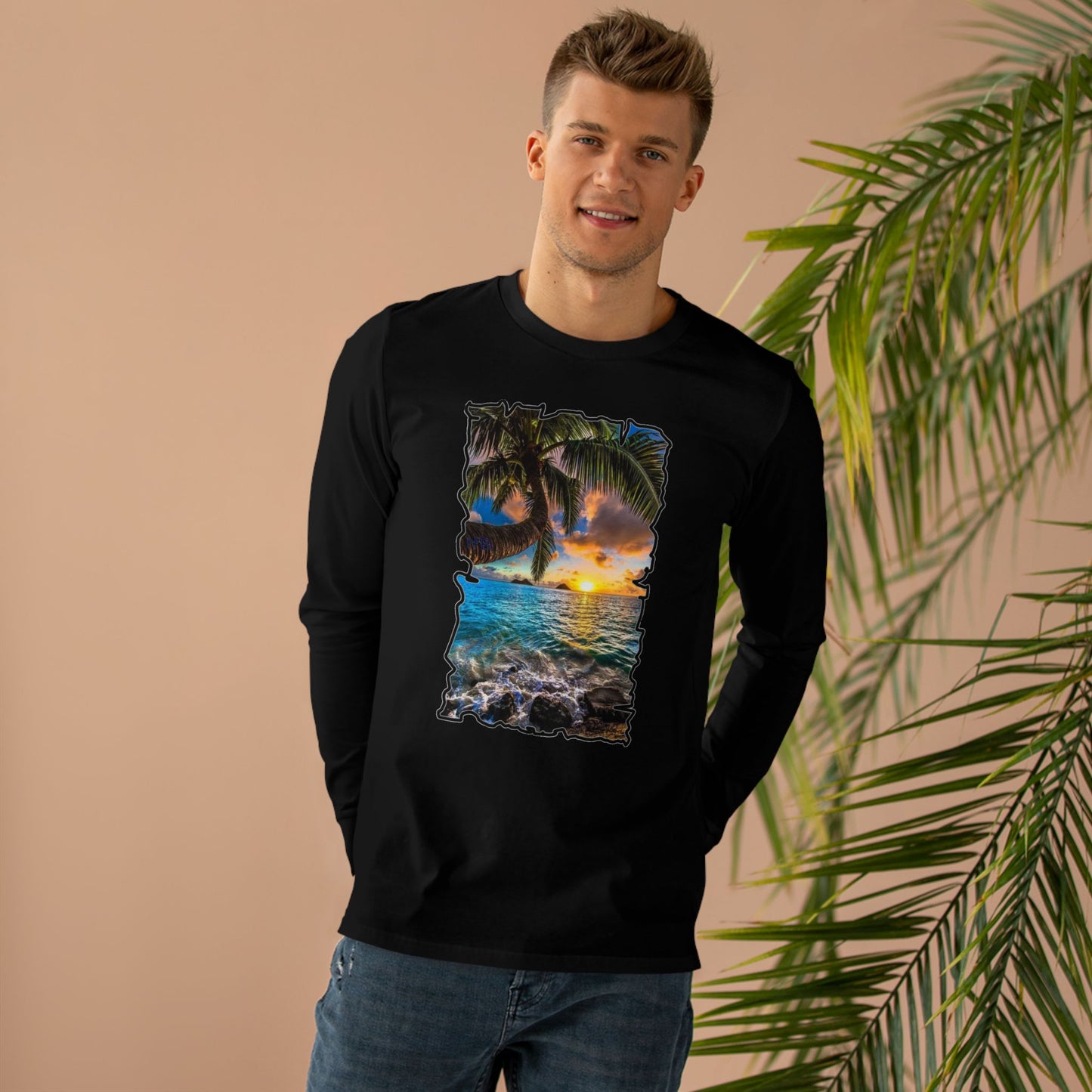Get Yours Now -- Gorgeous Sunrise (Men's Base Longsleeve Tee - All-Season Wear)