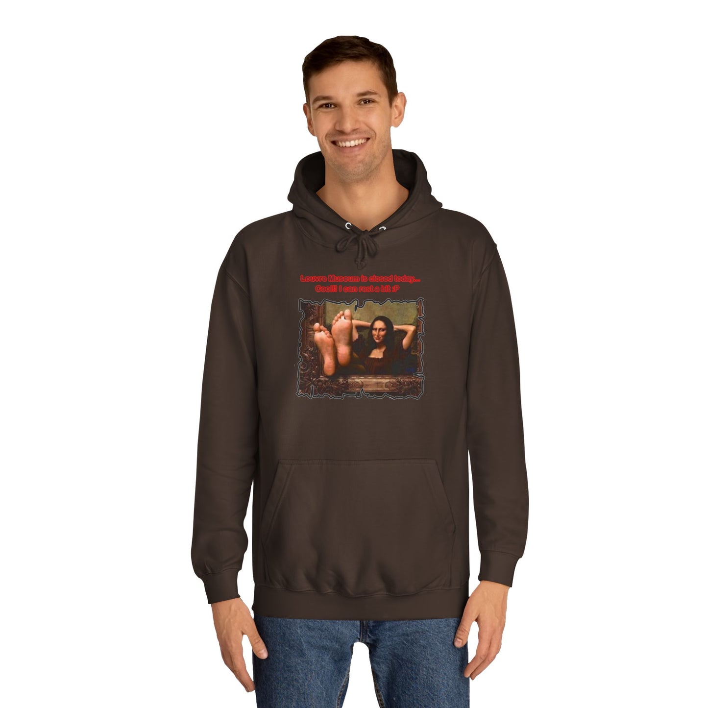 Get Yours Now -- Mischievous Playful Mona Lisa (Hoodie - Cozy and Durable)