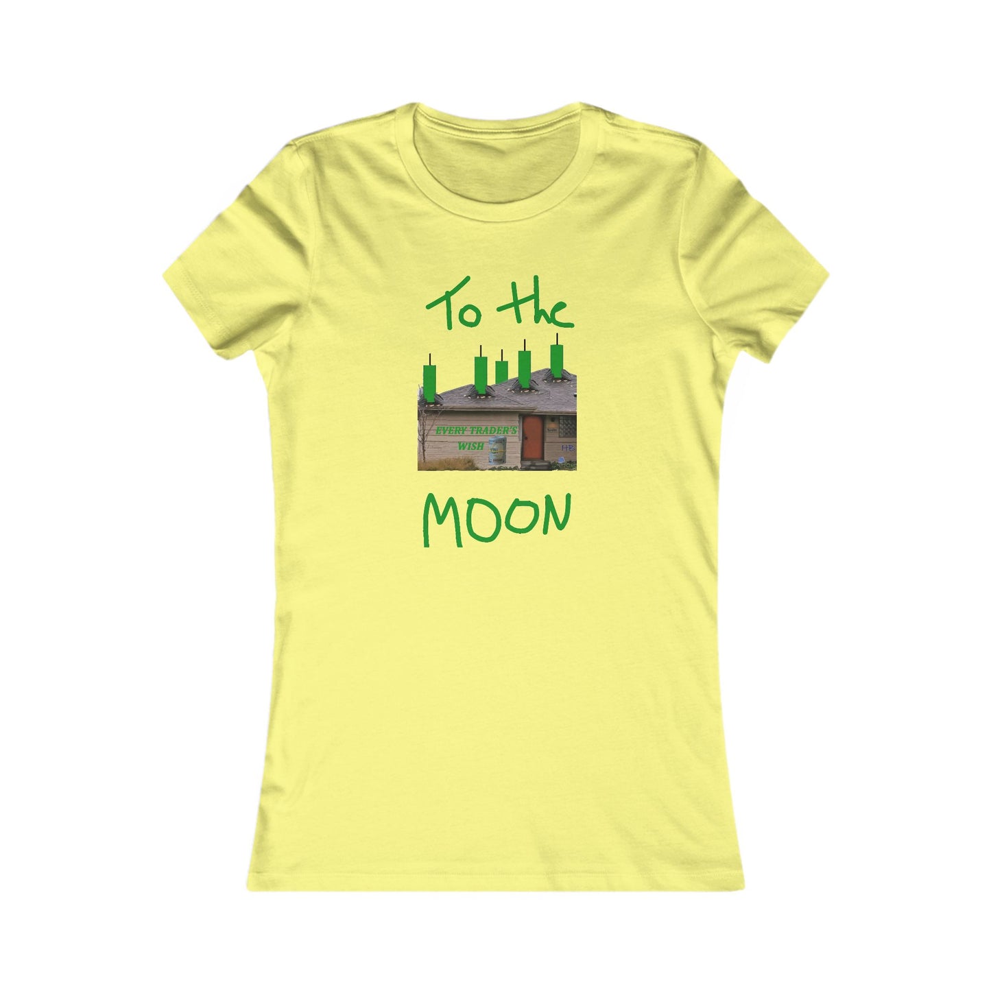 Every stock market trader's dream going to the Moon (Women - Premium Cotton Tee)