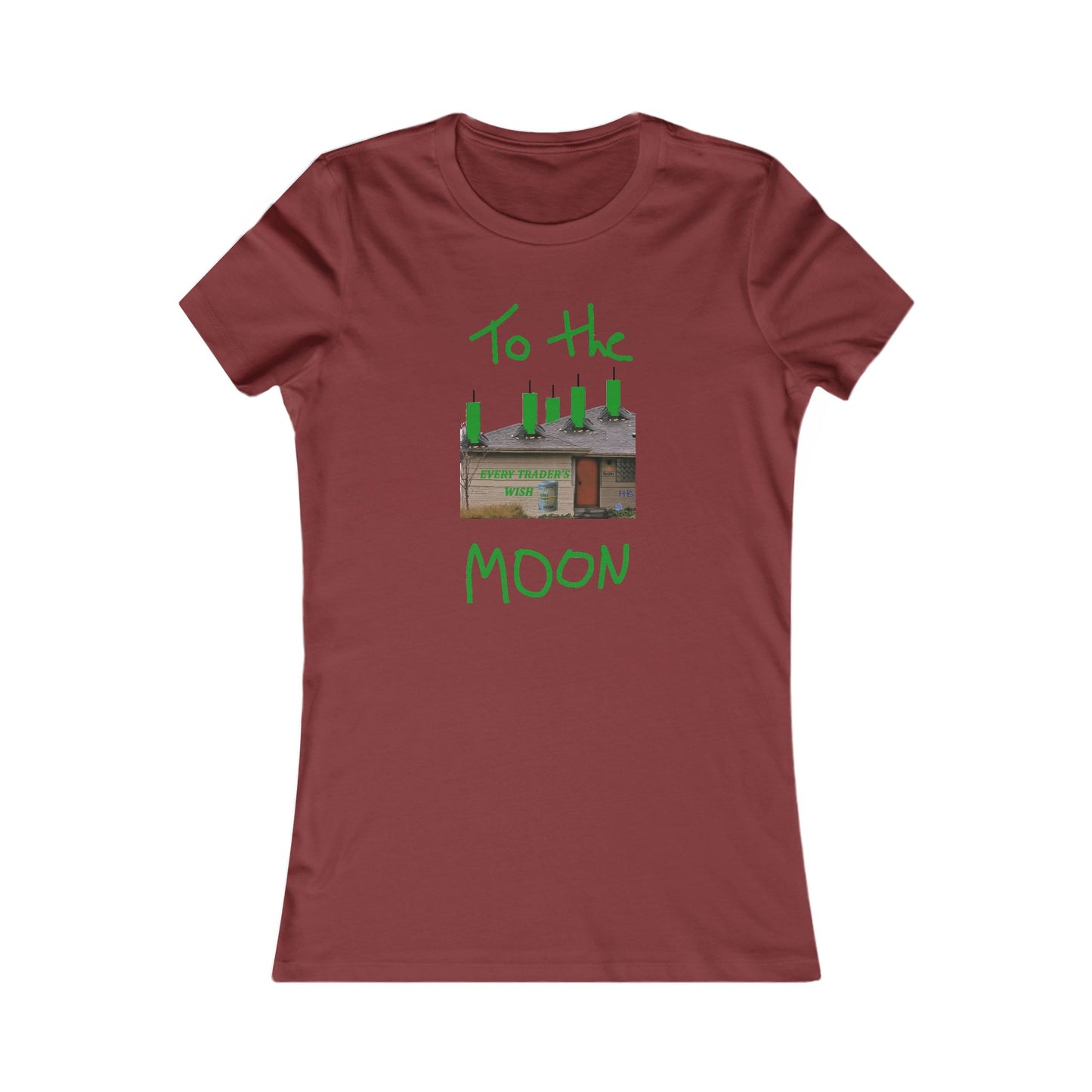 Every stock market trader's dream going to the Moon (Women - Premium Cotton Tee)