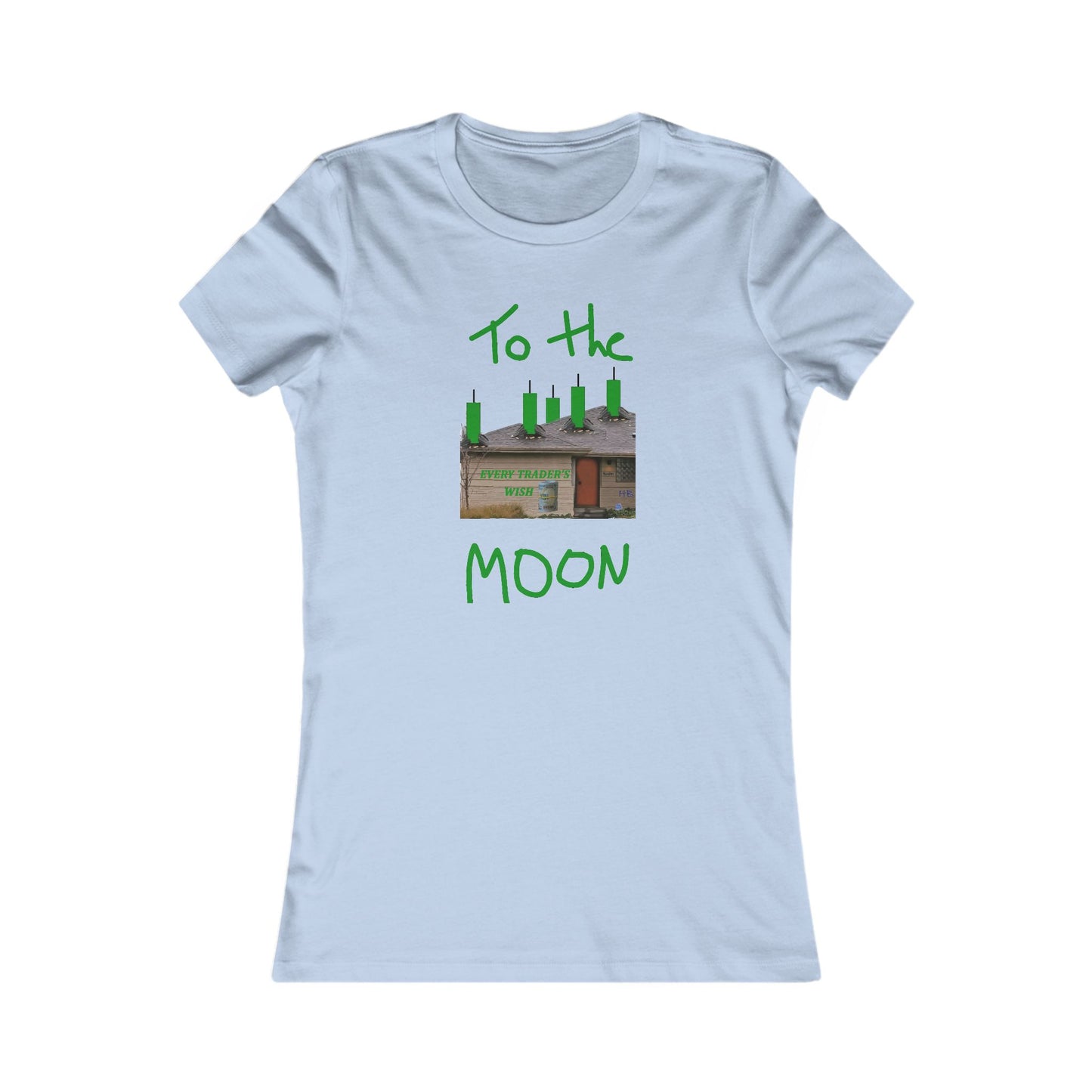 Every stock market trader's dream going to the Moon (Women - Premium Cotton Tee)