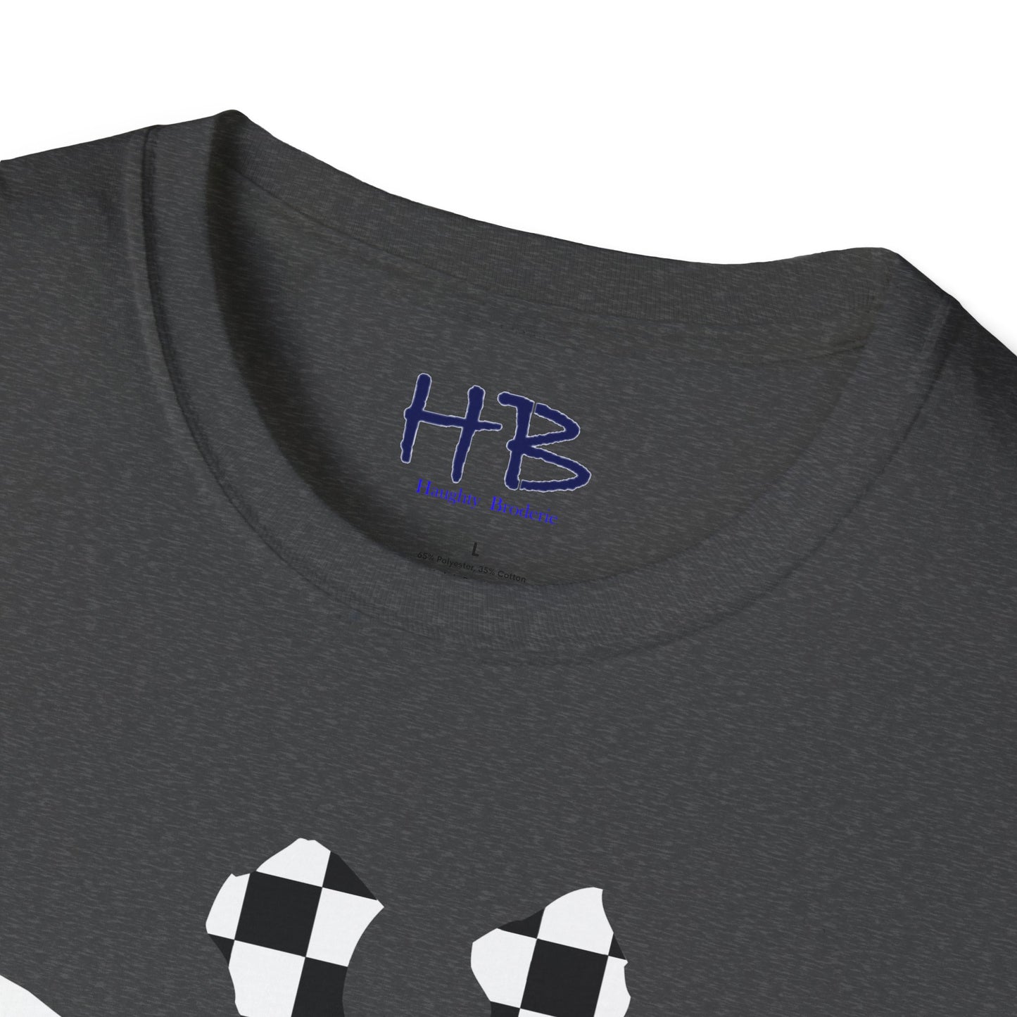 Graceful Heights: The Refined Checkered Giraffe Garment