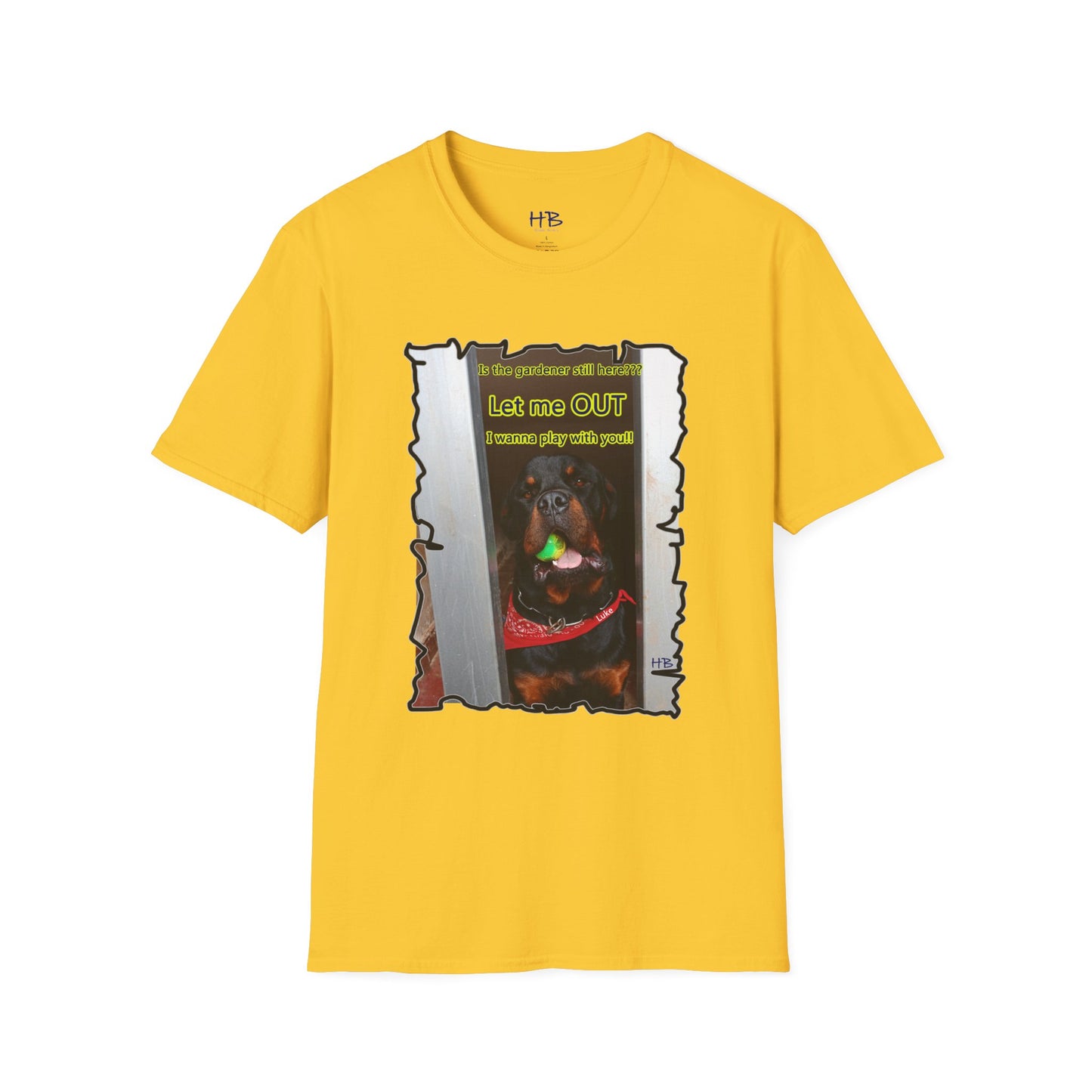 Luke (Male Rottie) with ball begging to play