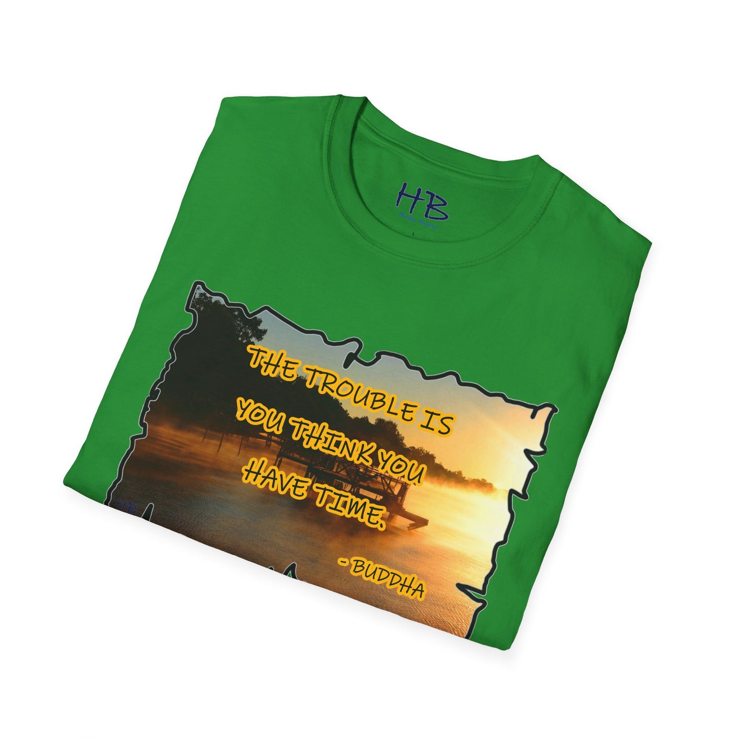 Buddha's Timeless Horizon Harmony; Philosophical Mirage Ethereal Lake Sunset Discourse 4