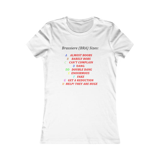 Humorous Bra Sizing Chart (Women - Premium Cotton Tee)