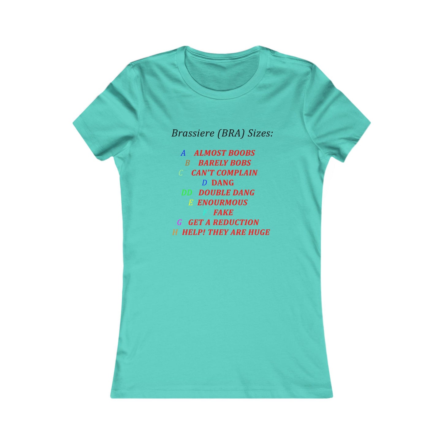 Humorous Bra Sizing Chart (Women - Premium Cotton Tee)