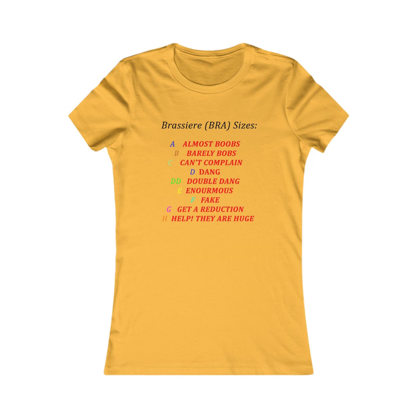 Humorous Bra Sizing Chart (Women - Premium Cotton Tee)