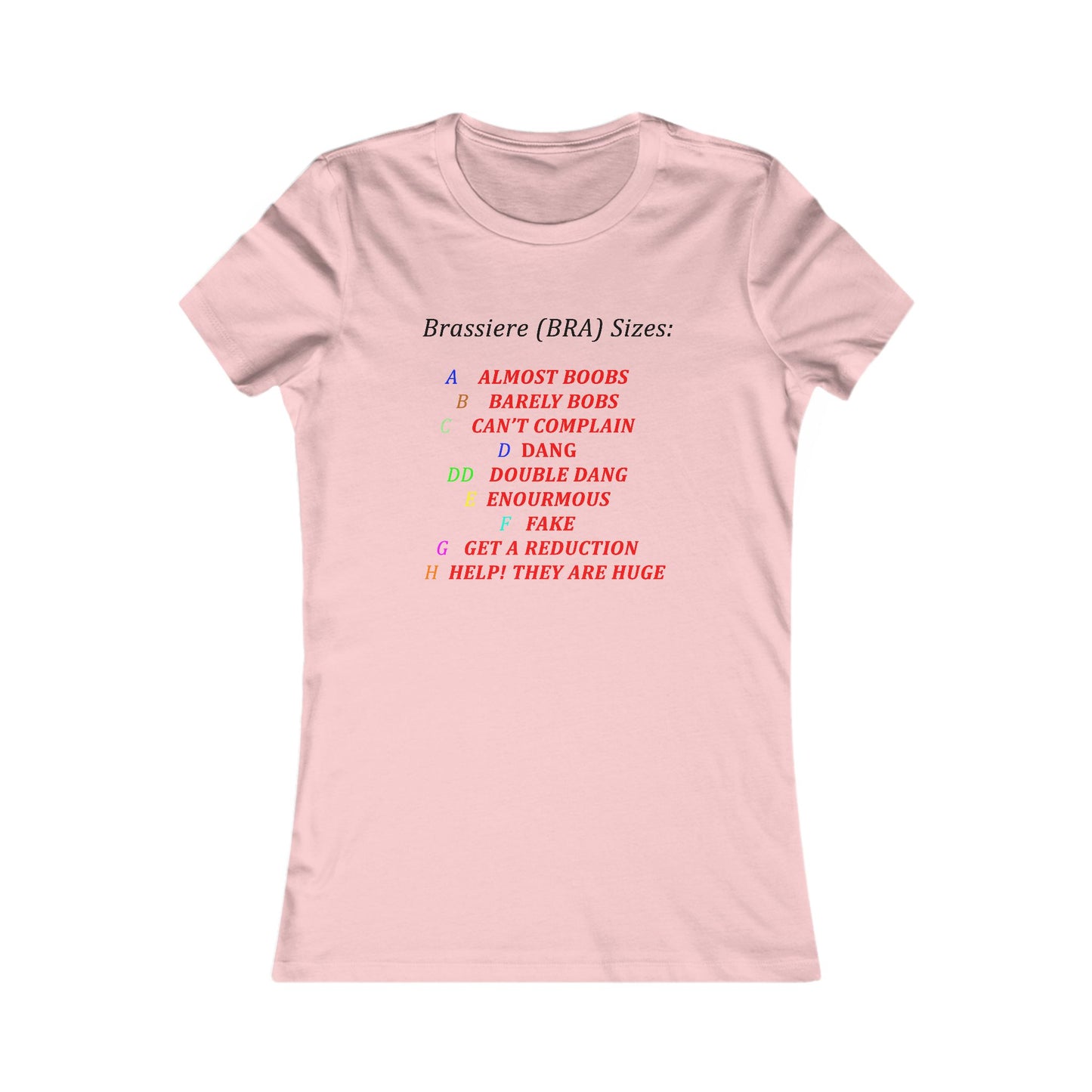 Humorous Bra Sizing Chart (Women - Premium Cotton Tee)