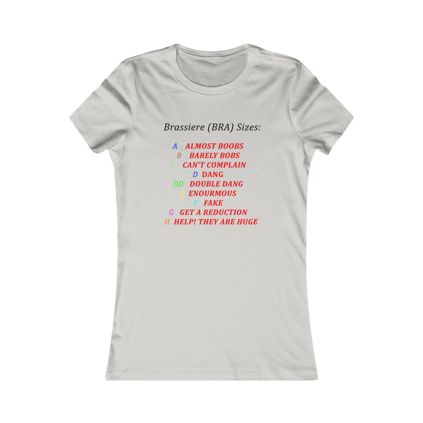 Humorous Bra Sizing Chart (Women - Premium Cotton Tee)