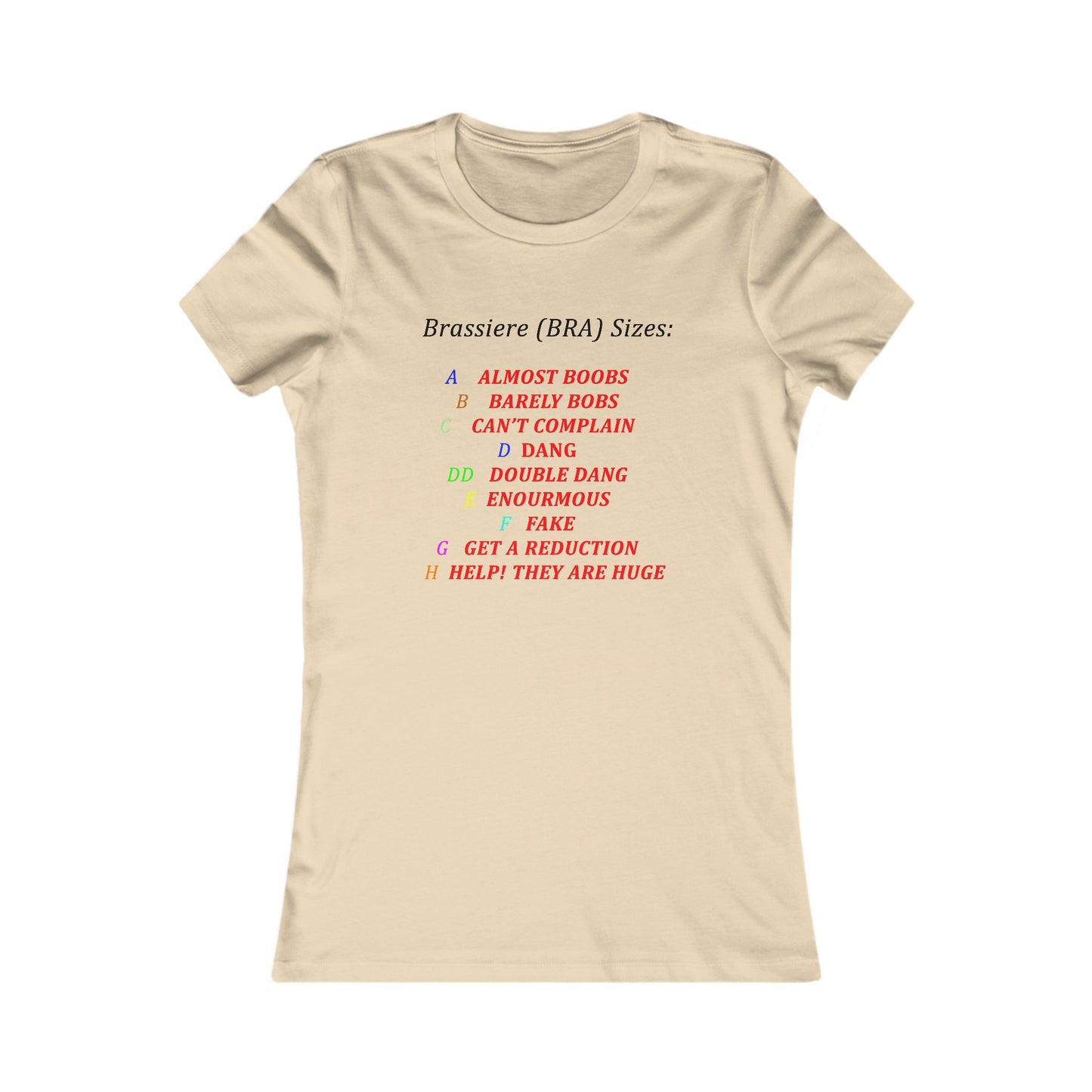 Humorous Bra Sizing Chart (Women - Premium Cotton Tee)