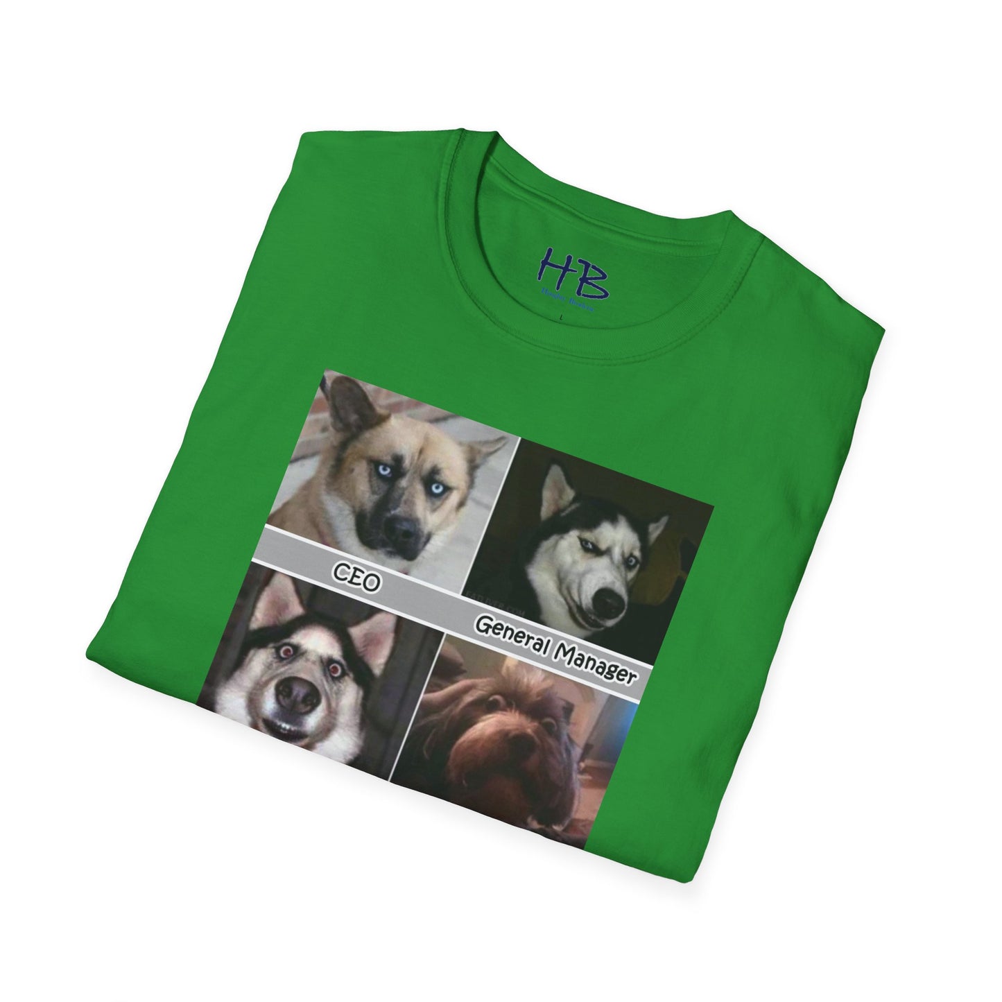 Stressful hierarchy in management company represented by dog faces :P