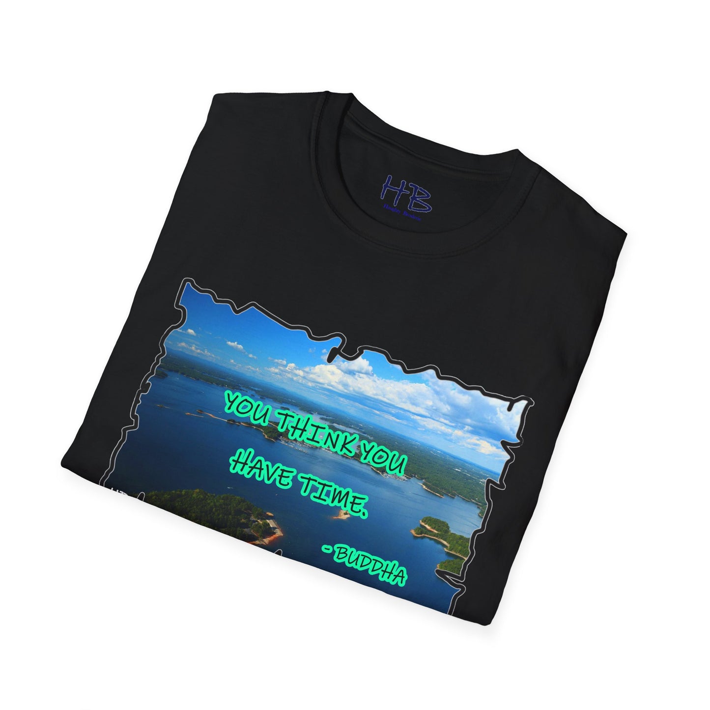 Buddha's Timeless Horizon Harmony; Philosophical Mirage Ethereal Lake Sunset Discourse 6