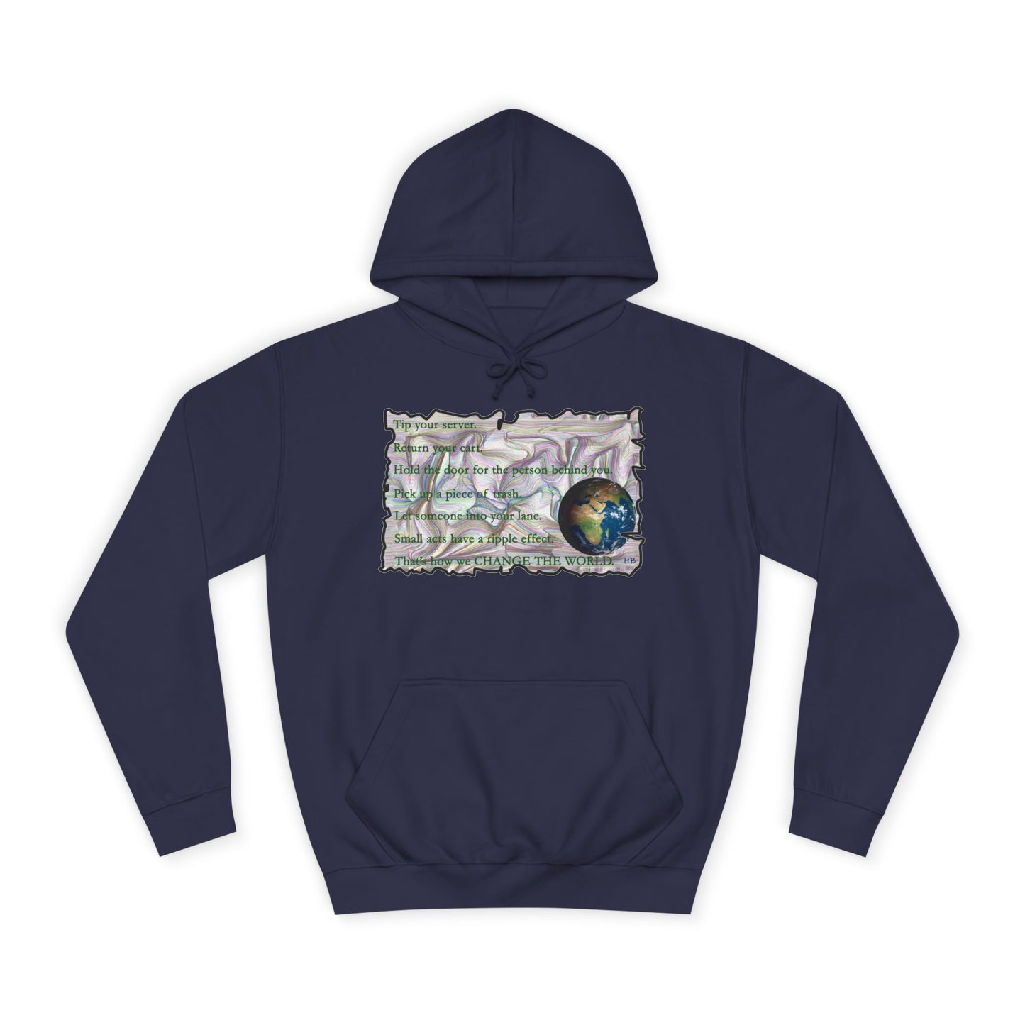 Take Action to Change the World Ripple Effect (Hoodie - Cozy and Durable)