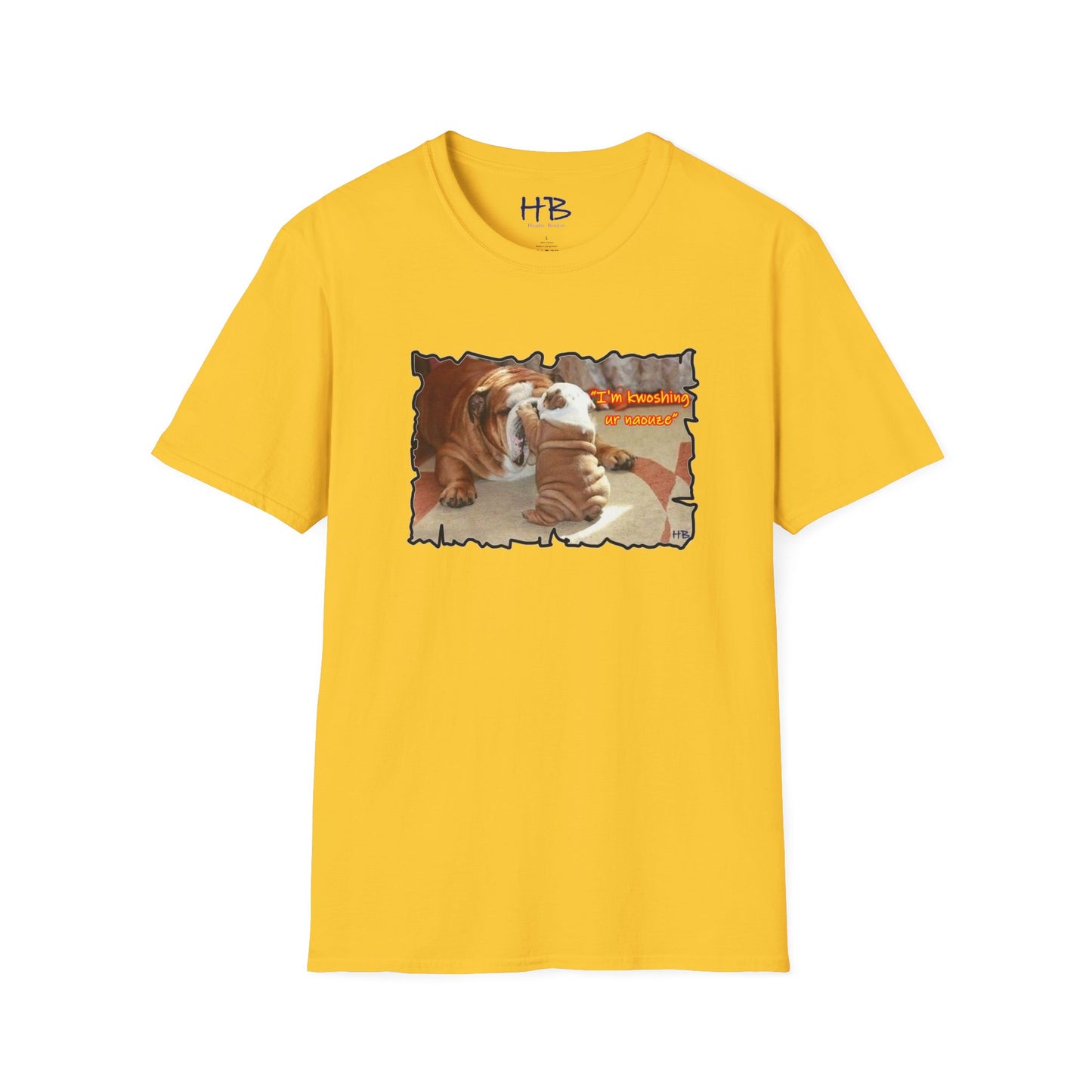 Baby Bull Dog squashing mommy's nose