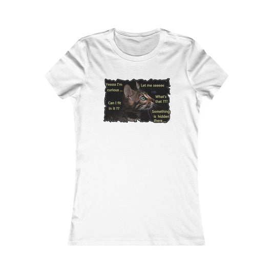 Kitten curiosity and care free (Women - Premium Cotton Tee)