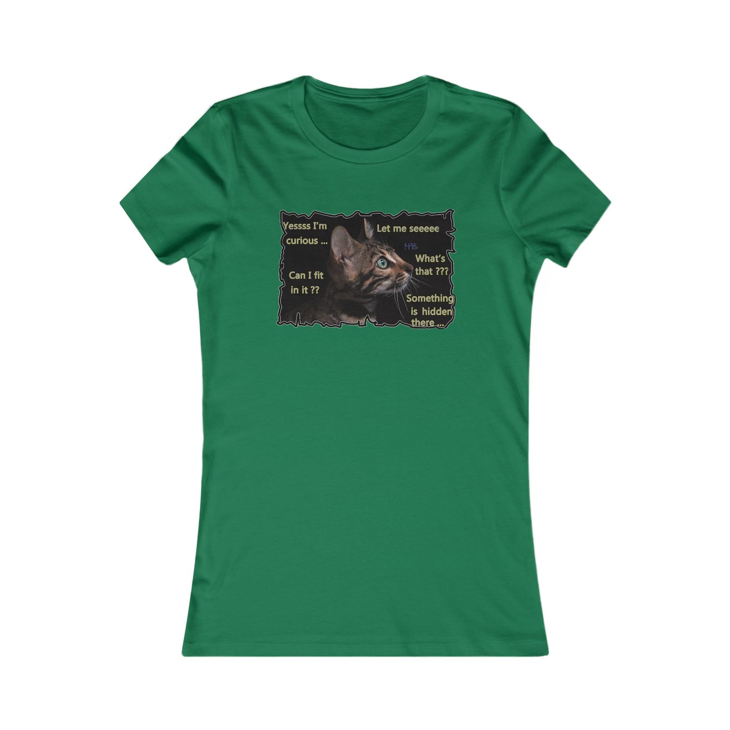 Kitten curiosity and care free (Women - Premium Cotton Tee)