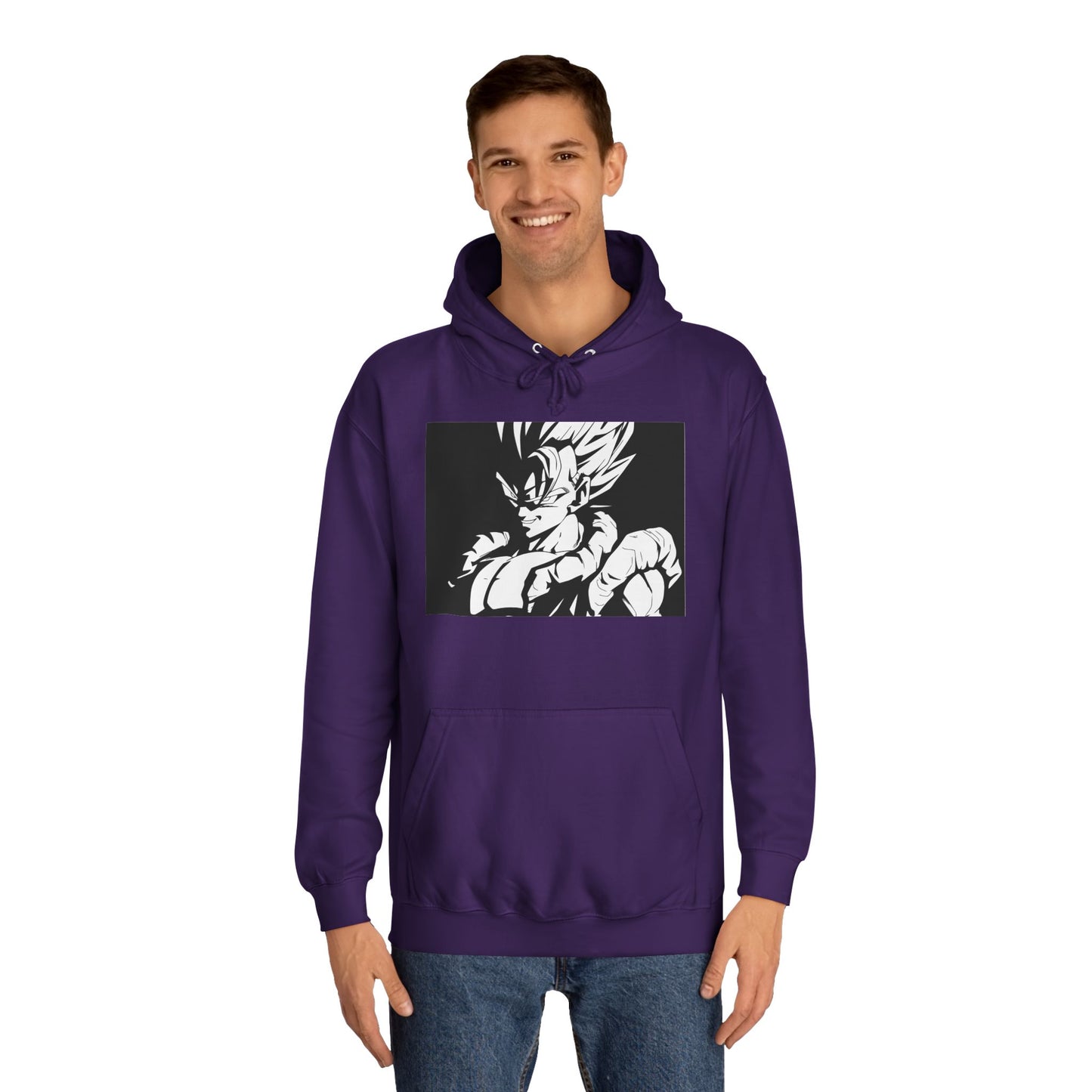 Get Yours Now -- Japanese Superhero anime in black and white (Hoodie - Cozy and Durable)