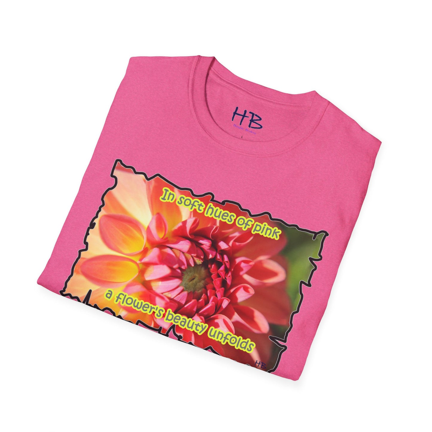 Experience the gentle allure as a pink flower gracefully reveals its exquisite beauty in soft shades of pink