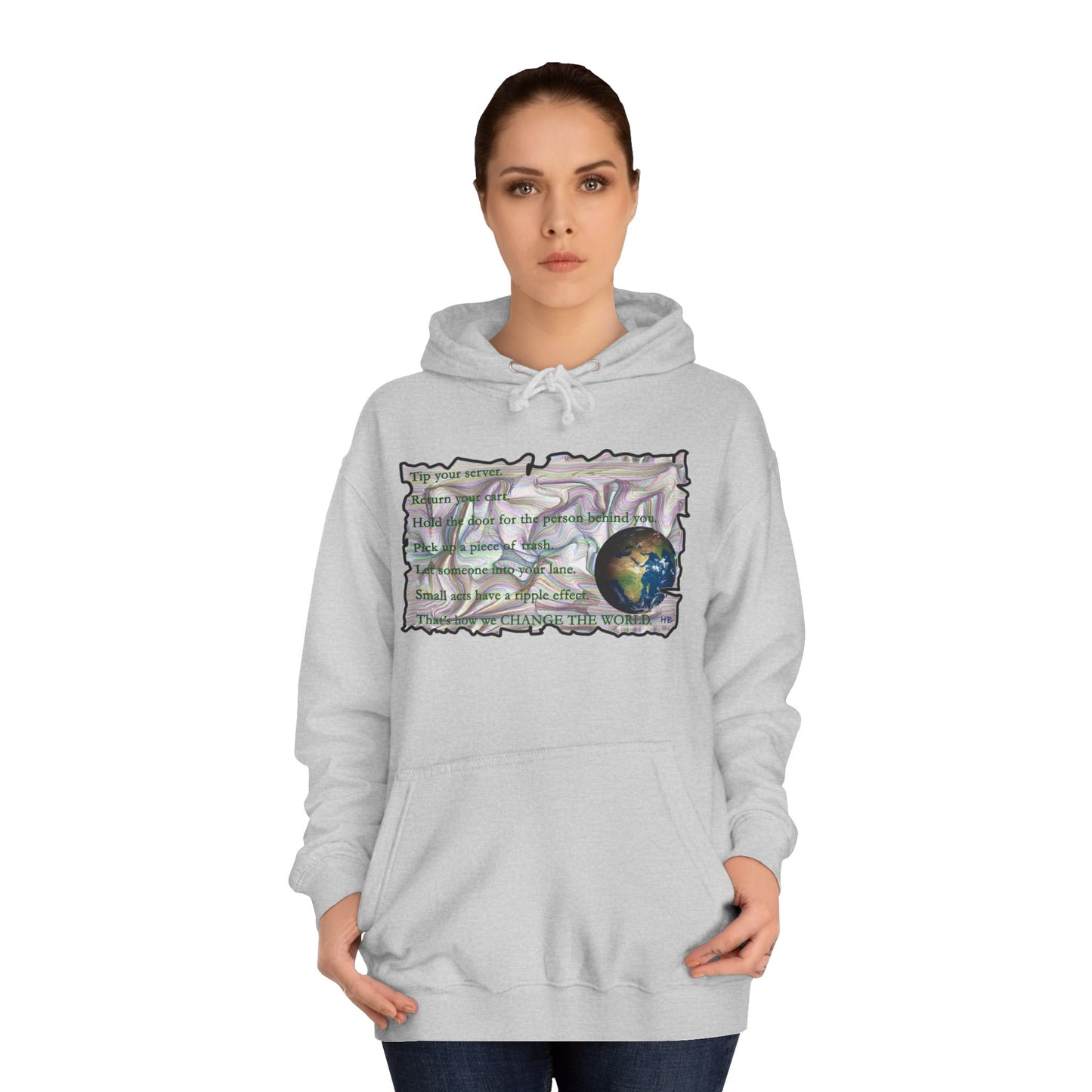 Take Action to Change the World Ripple Effect (Hoodie - Cozy and Durable)