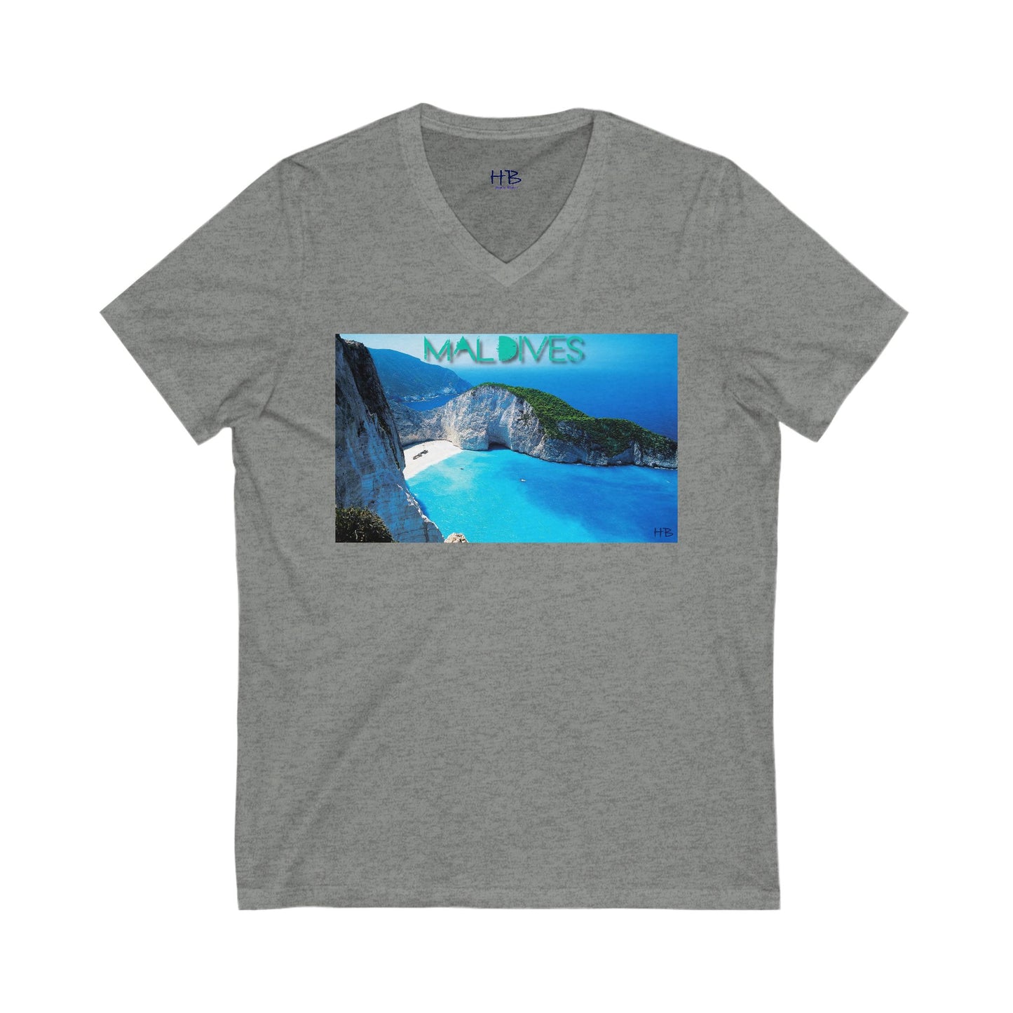 Paradise Found in the Maldives Marvel (Unisex Jersey Short Sleeve V-neck - Comfortable Everyday Wear)