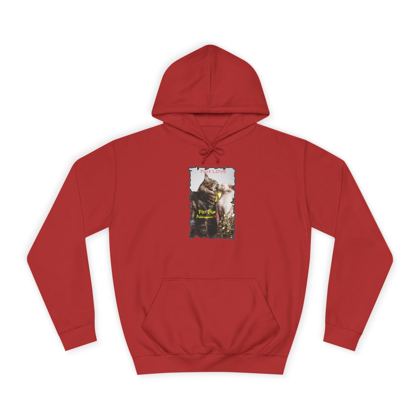 Get Yours Now -- Pure LOVE Cats kissing (Hoodie - Cozy and Durable)
