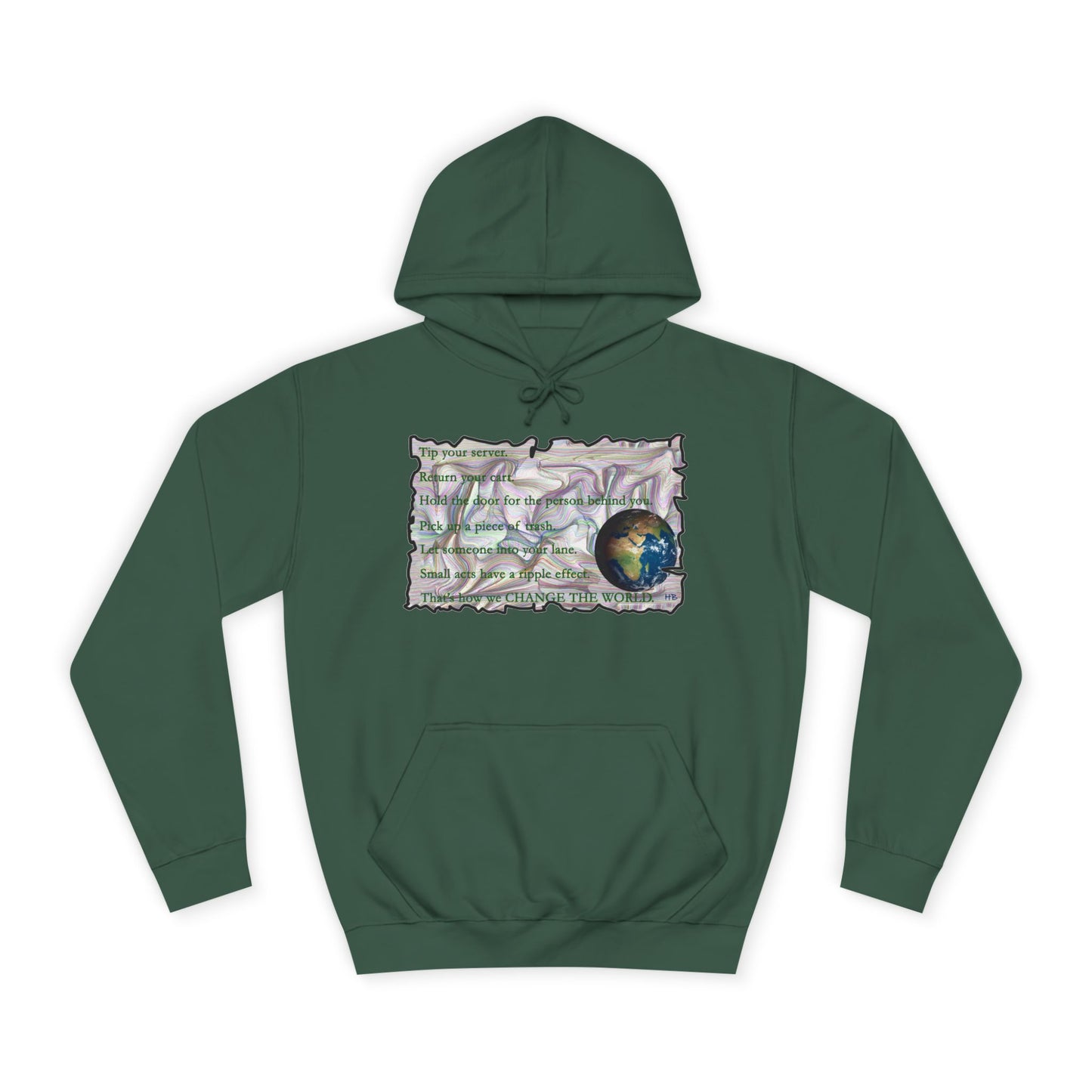 Take Action to Change the World Ripple Effect (Hoodie - Cozy and Durable)