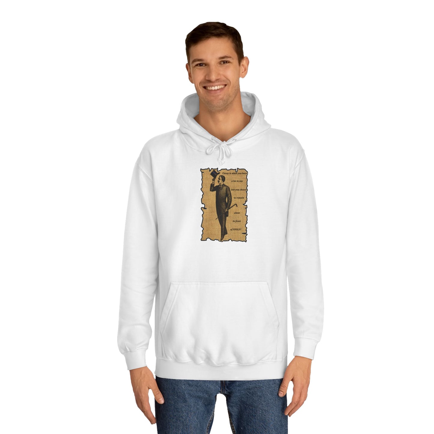 Sophisticated Vintage Silence (Hoodie - Cozy and Durable)