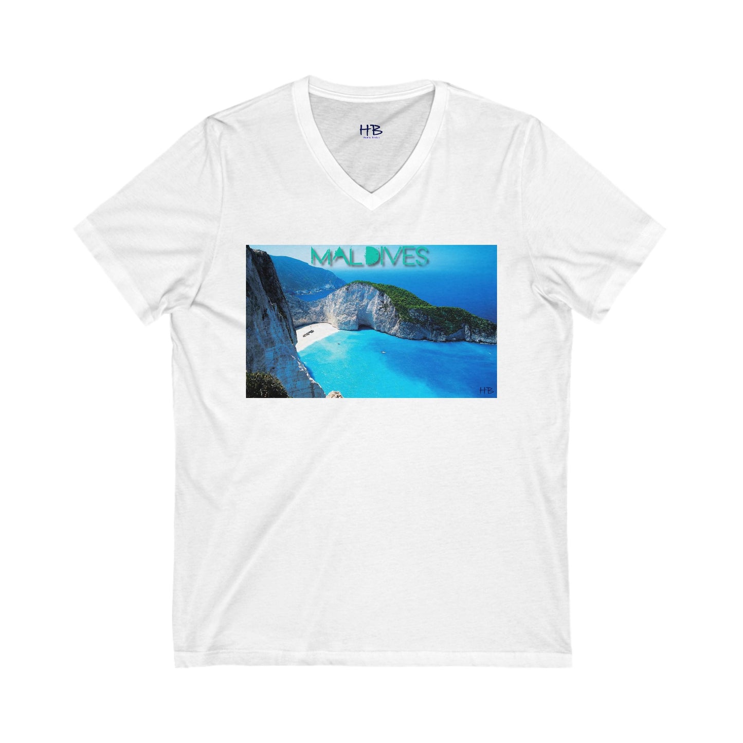 Paradise Found in the Maldives Marvel (Unisex Jersey Short Sleeve V-neck - Comfortable Everyday Wear)