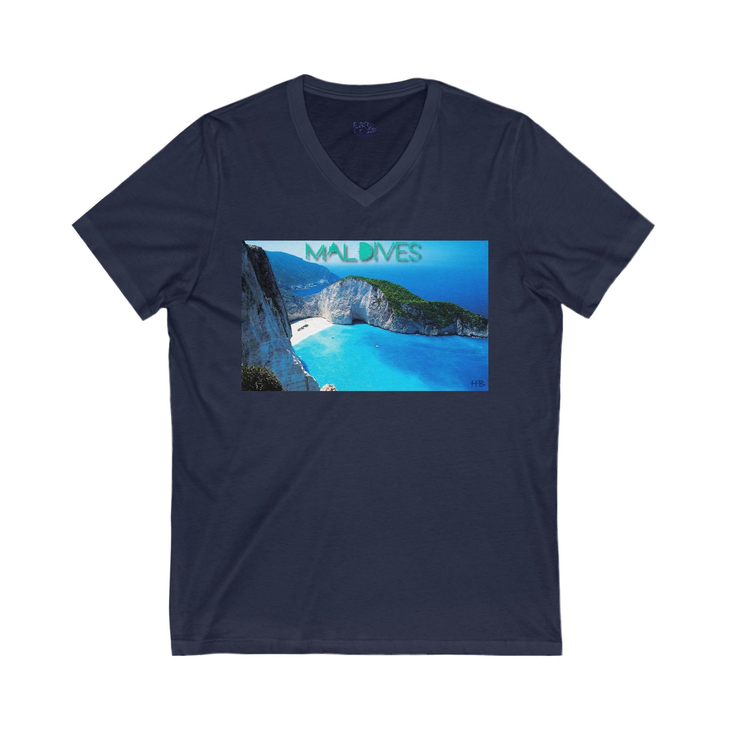 Paradise Found in the Maldives Marvel (Unisex Jersey Short Sleeve V-neck - Comfortable Everyday Wear)