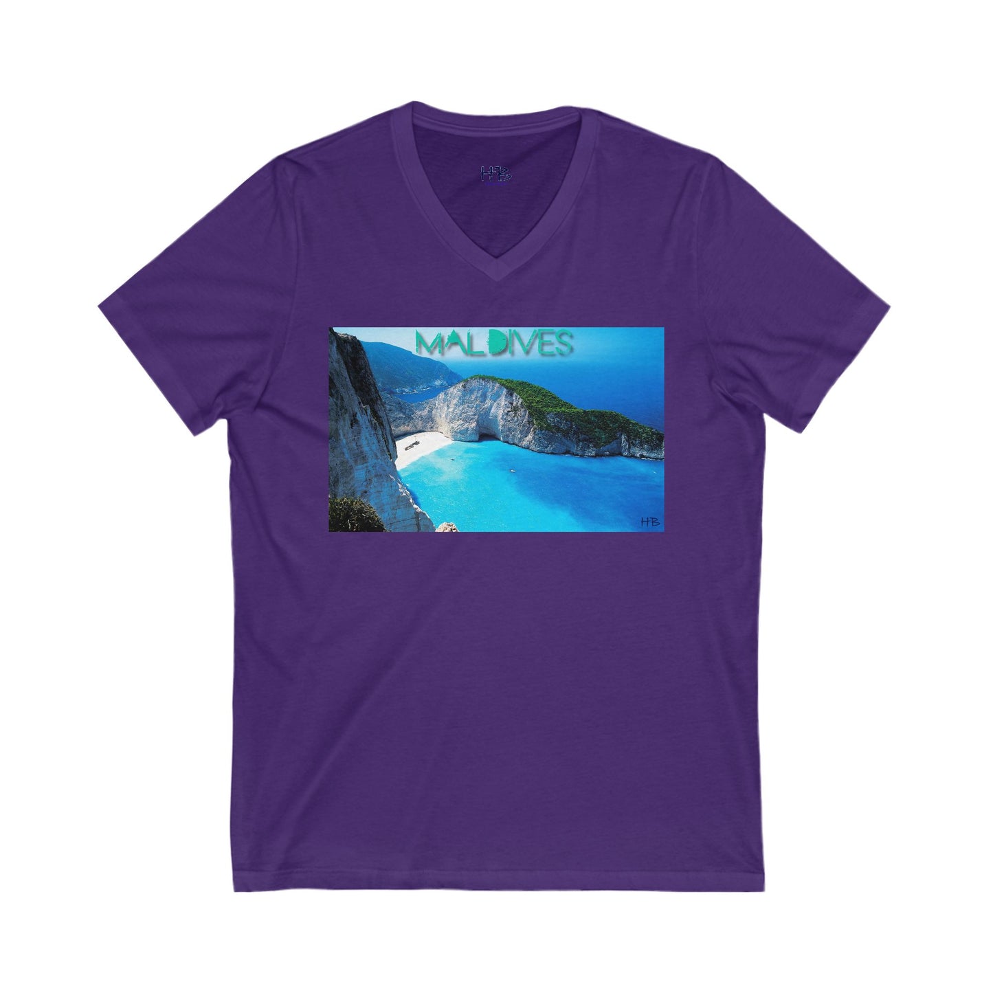 Paradise Found in the Maldives Marvel (Unisex Jersey Short Sleeve V-neck - Comfortable Everyday Wear)