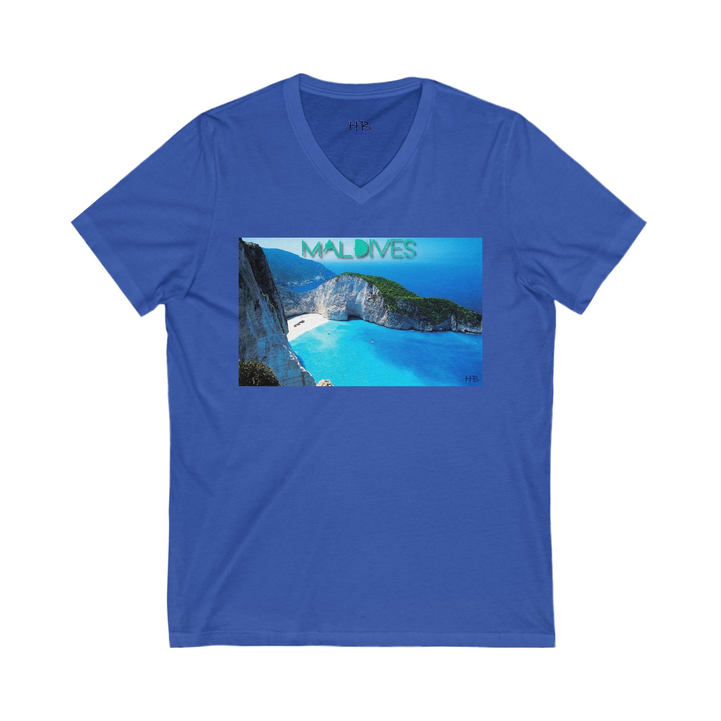 Paradise Found in the Maldives Marvel (Unisex Jersey Short Sleeve V-neck - Comfortable Everyday Wear)