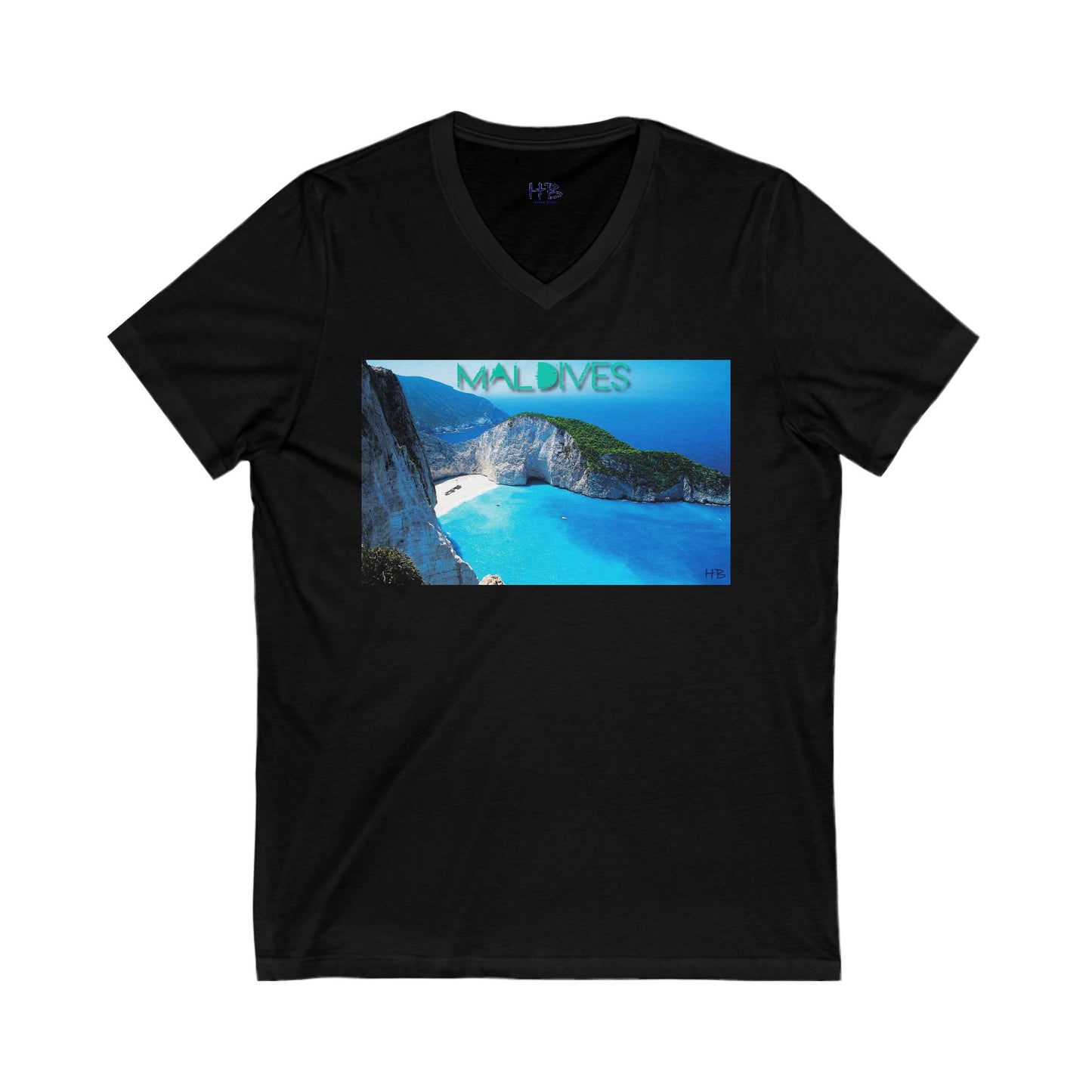 Paradise Found in the Maldives Marvel (Unisex Jersey Short Sleeve V-neck - Comfortable Everyday Wear)