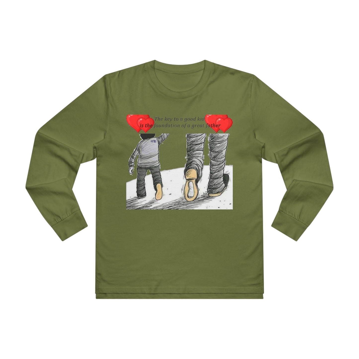 True Fathers, Hand in Hand, Size of Mentorship Love (Men's Base Longsleeve Tee - All-Season Wear)