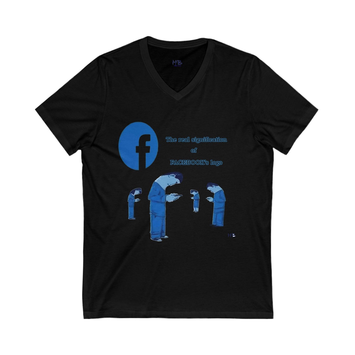 Behind the Logo Unveiling the True Facebook (Unisex Jersey Short Sleeve V-neck - Comfortable Everyday Wear)