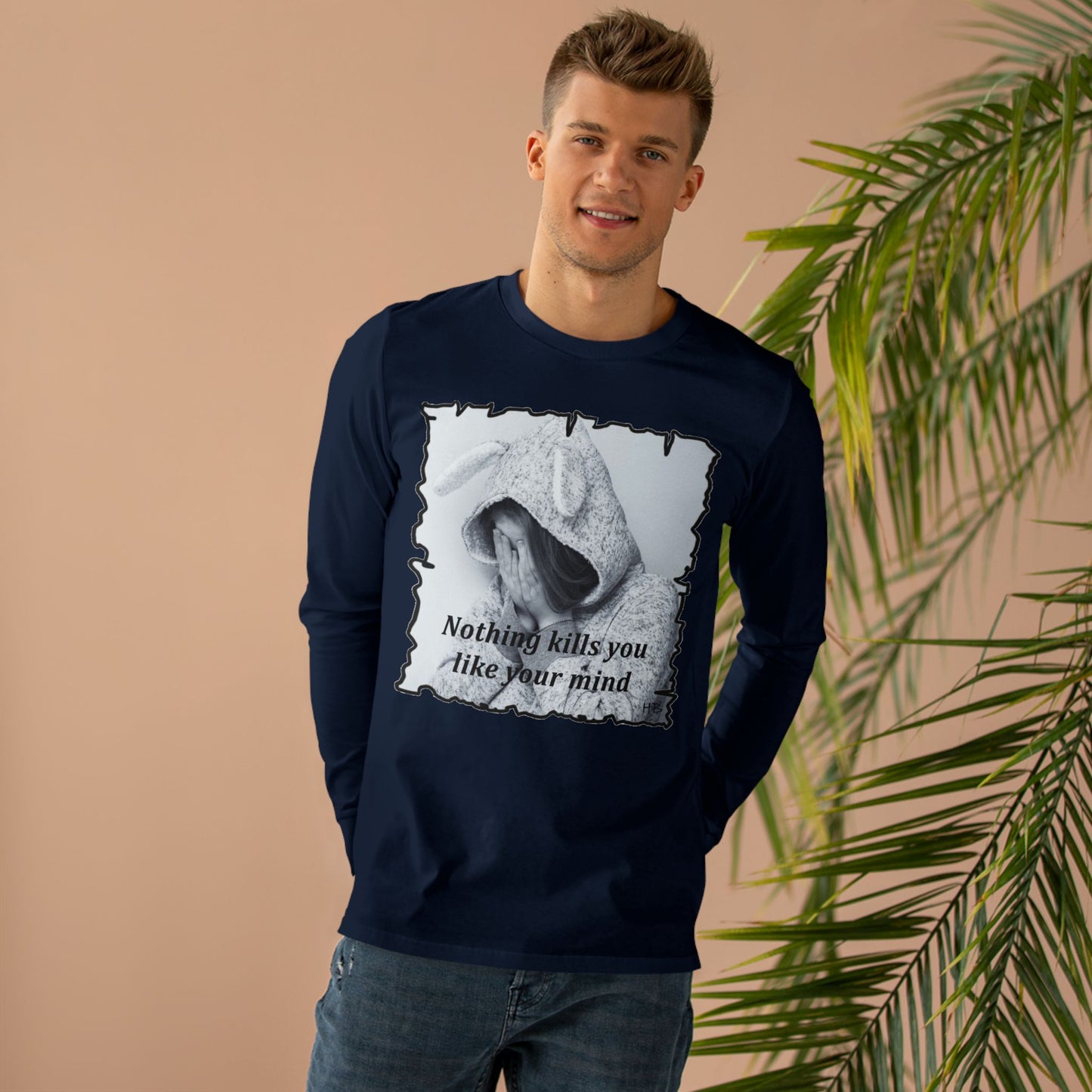 Get Yours Now -- Mental Fortress brings Inner Peace (Men's Base Longsleeve Tee - All-Season Wear)