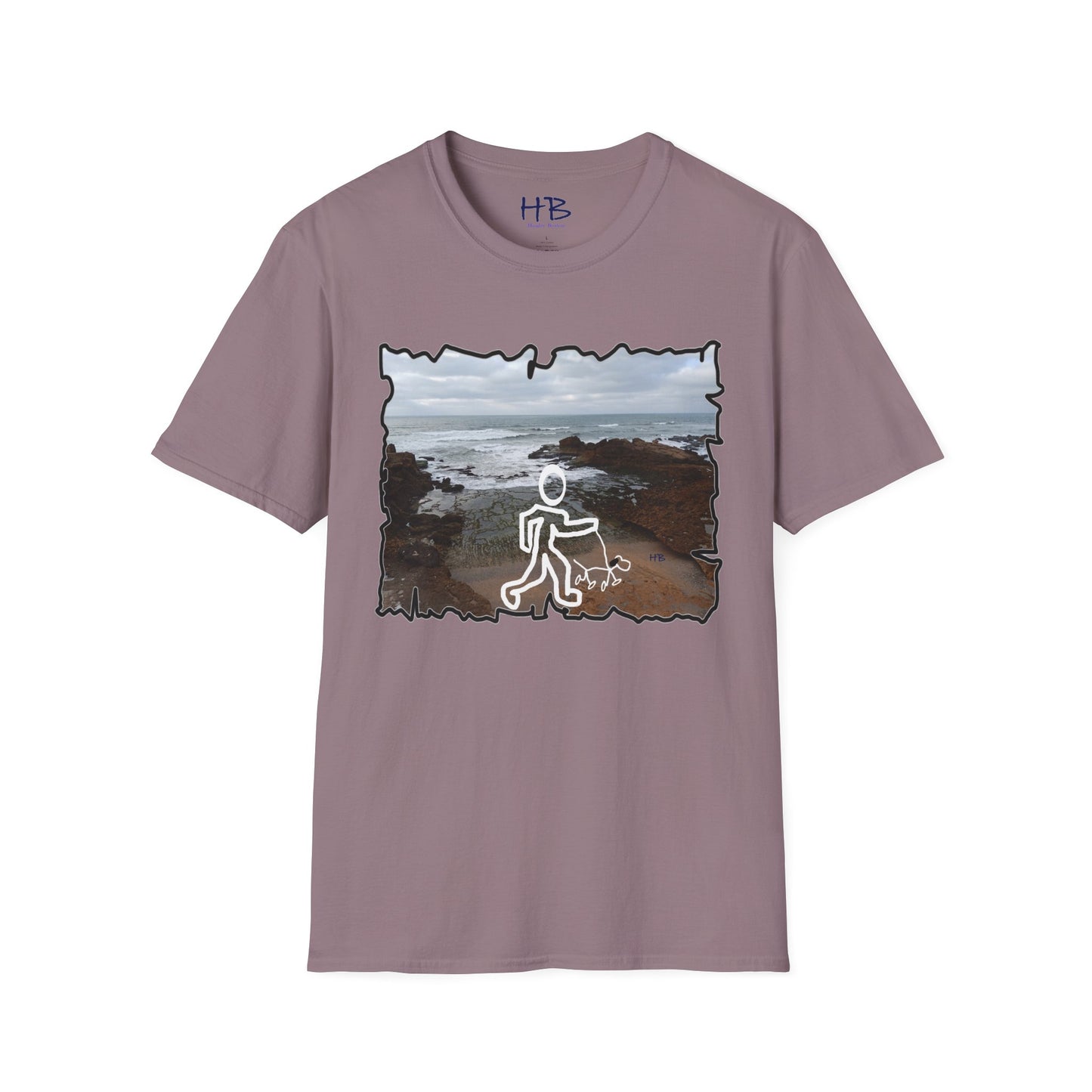 Rocky Shoreline Peaceful Oceanic; Harmony with Nature Garb Furry Friend Companion