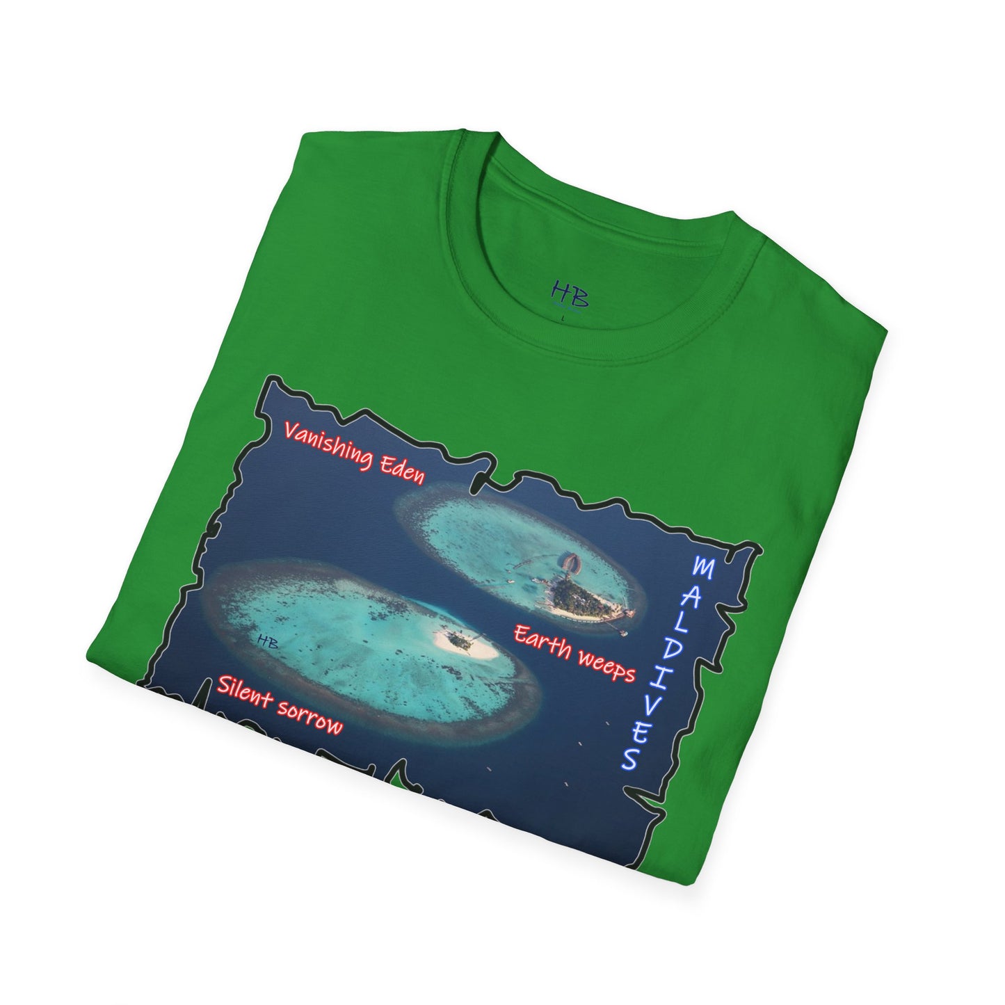 Climate Crusader Earth's Cry Tee;  Ocean's Embrace Crisis Conscious Maldives Melancholy