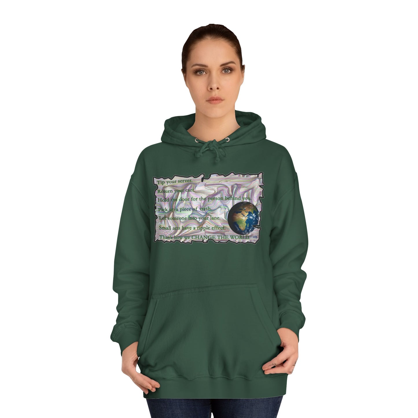 Take Action to Change the World Ripple Effect (Hoodie - Cozy and Durable)