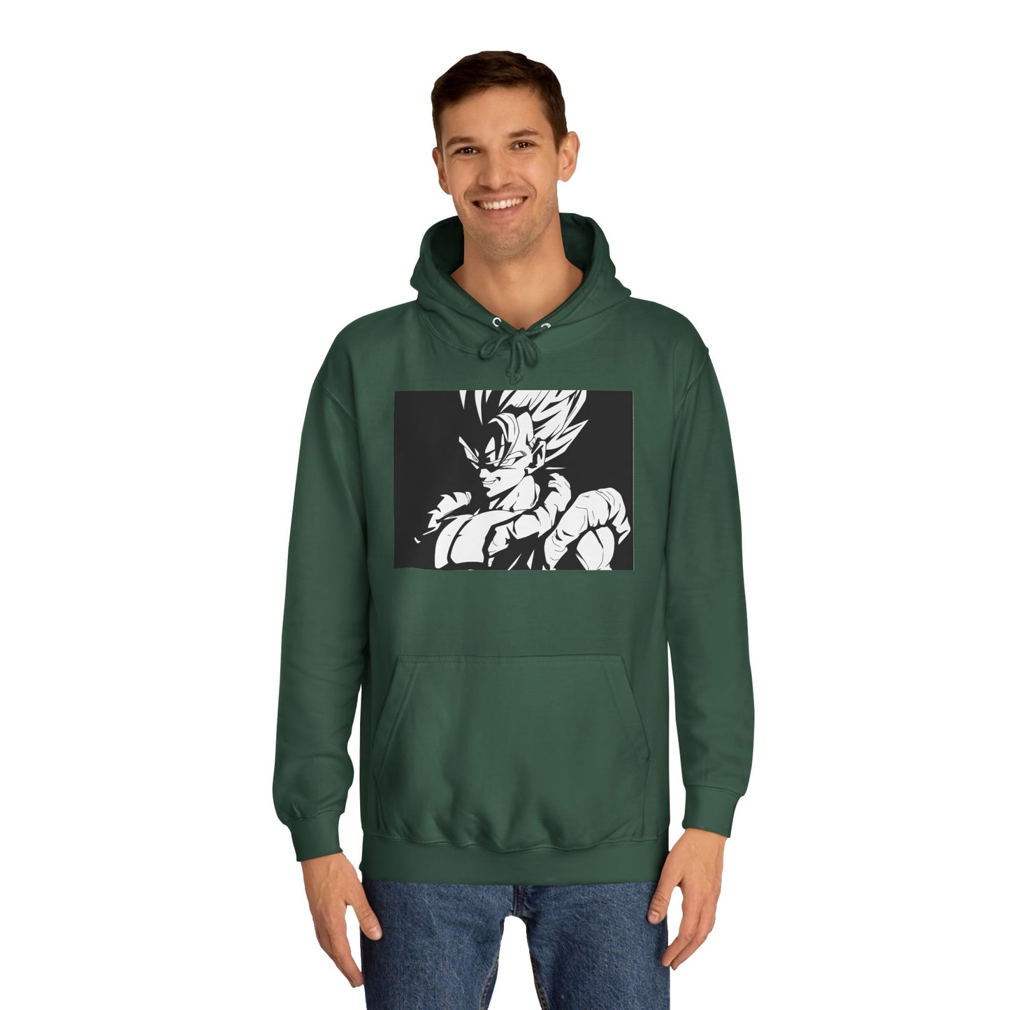 Get Yours Now -- Japanese Superhero anime in black and white (Hoodie - Cozy and Durable)