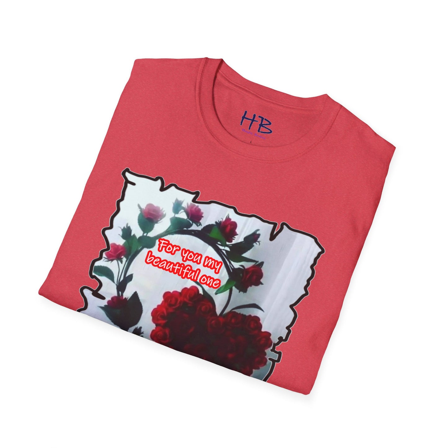 A Botanical Elegance Wearable Ode to Love; A Red Heart Rhapsody Floral Symphony Romantic Reverie